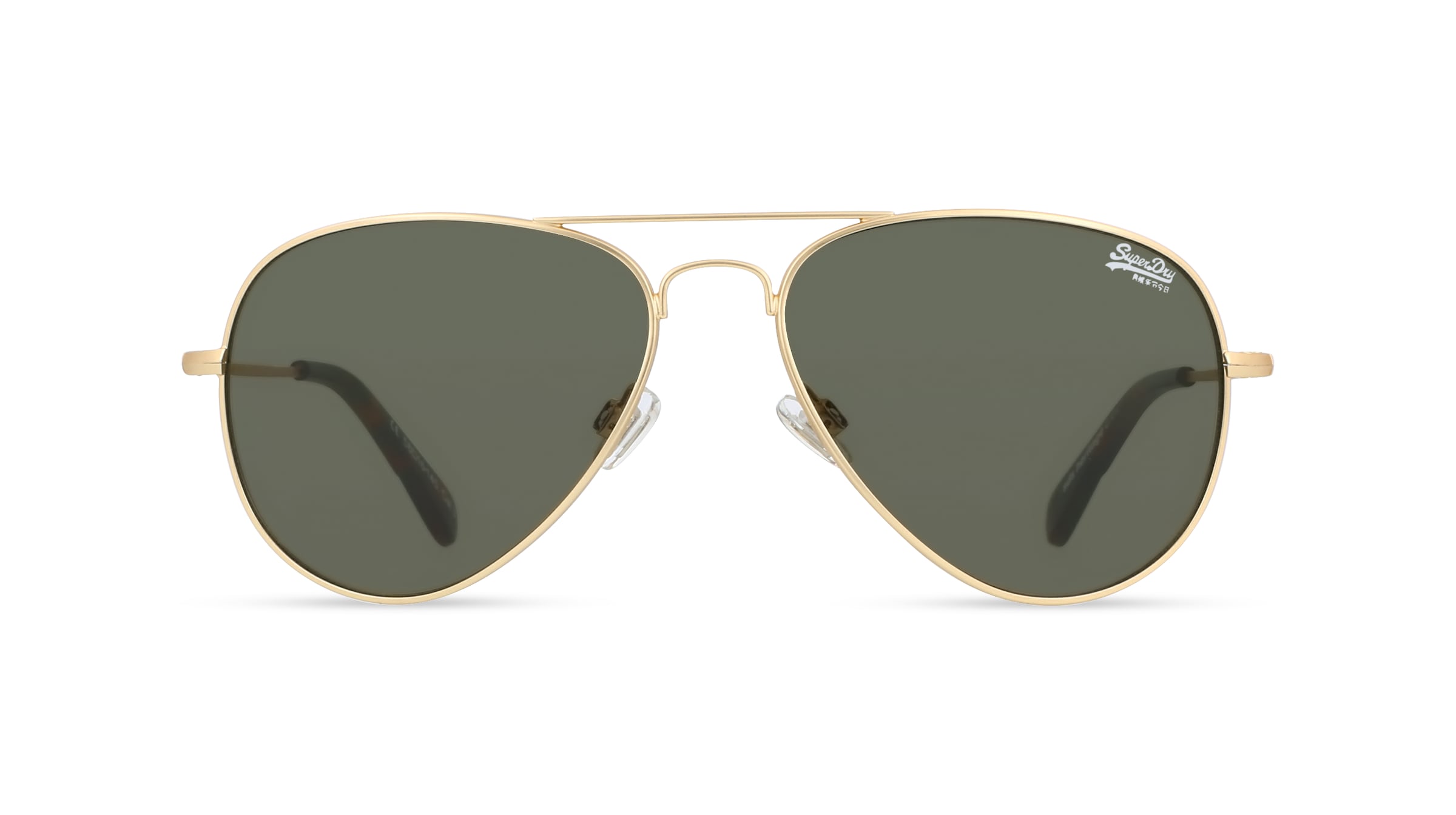 Superdry HERITAGE Unisex-Sonnenbrille Vollrand Pilot Metall-Gestell, gold