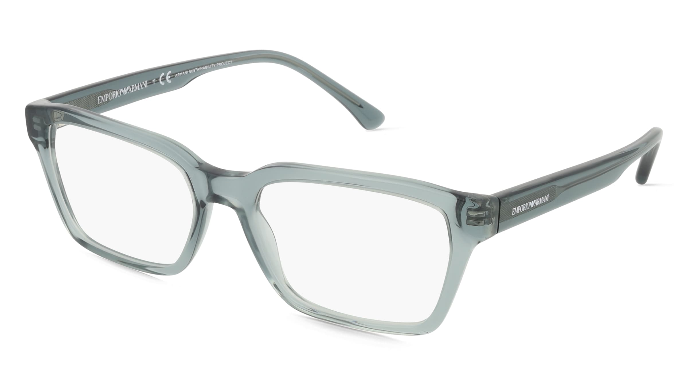 Emporio Armani EA3192 Herren-Brille inkl. Gläser Vollrand Quadratisch Acetat-Gestell 55/18/145, Blau