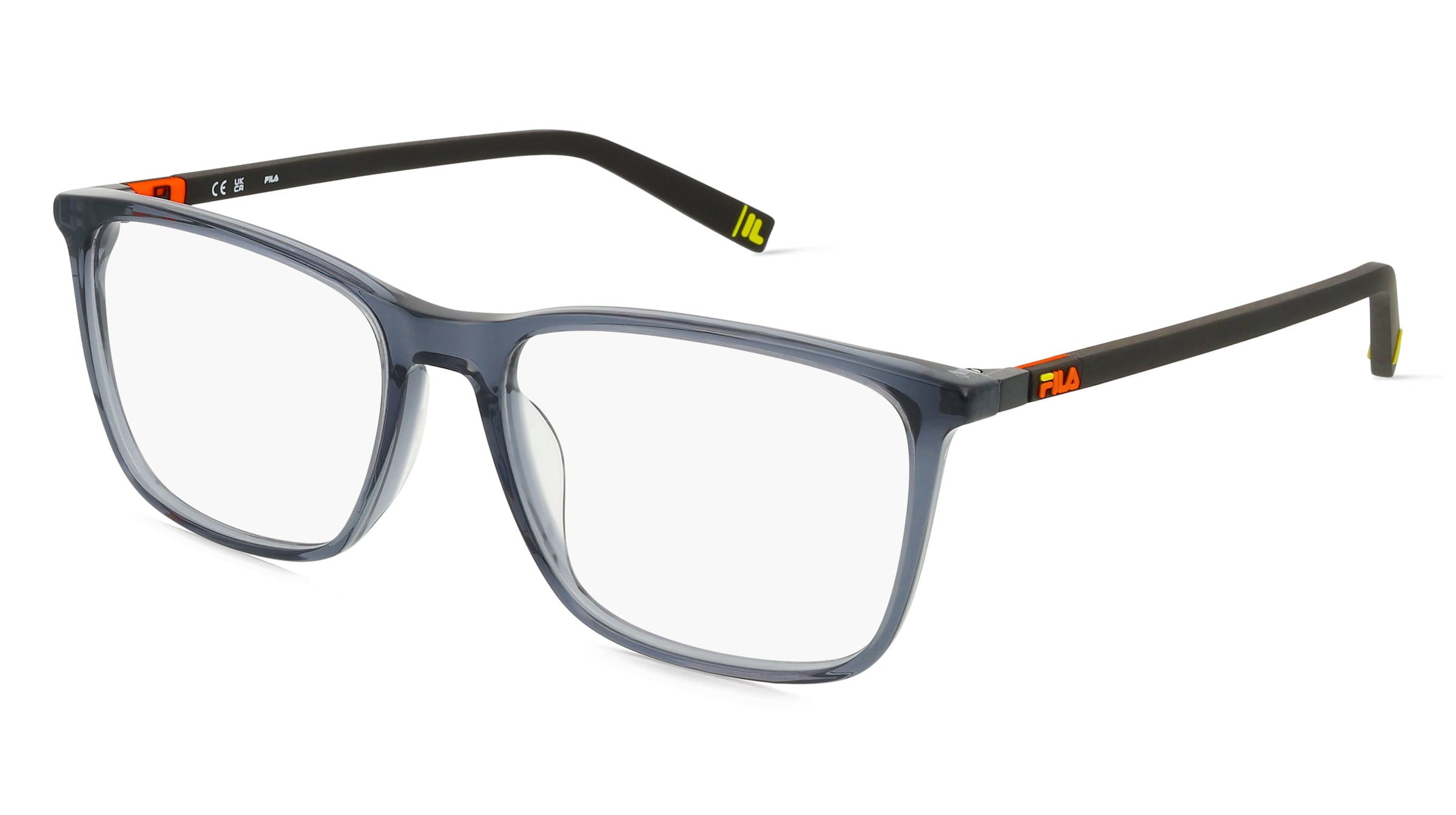 Fila FIAVFI305 Unisex-Brille inkl. Gläser Vollrand Quadratisch Kunststoff-Gestell 55/17/145, Grau