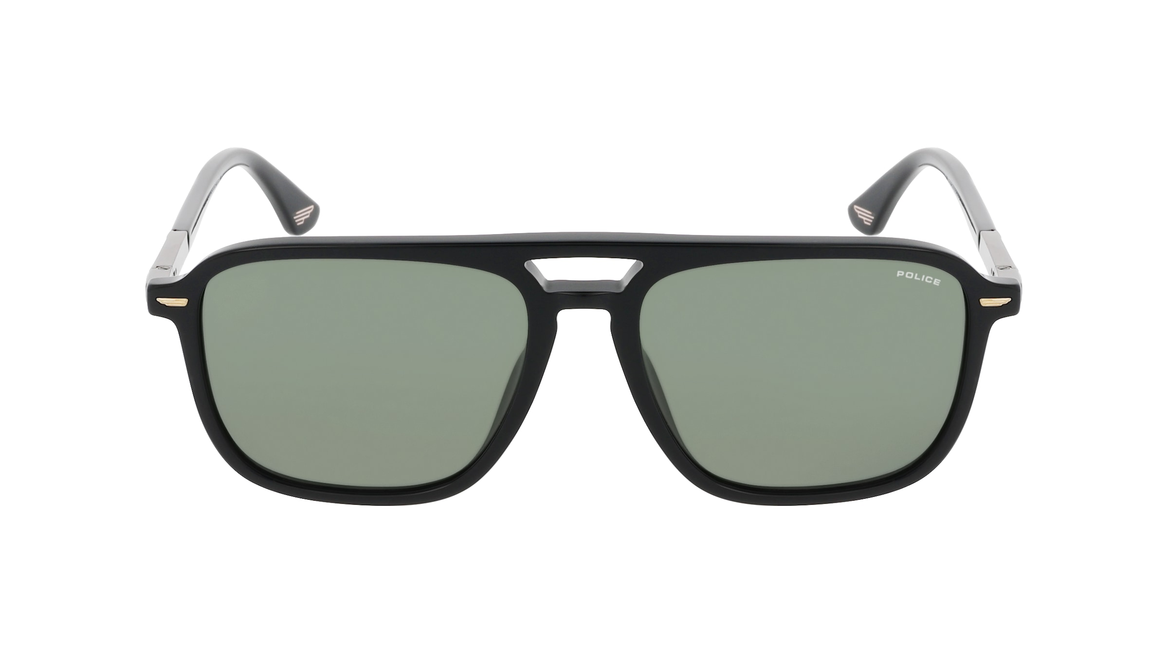 Police SPLR78 Herren-Sonnenbrille Vollrand Eckig Kunststoff-Gestell, schwarz