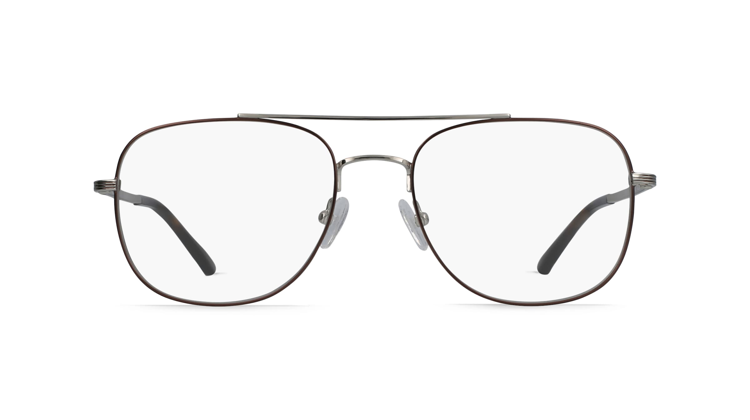 Fielmann BE 017 CL Herren-Brille inkl. Gläser Vollrand Pilot Edelstahl-Gestell 54mm/18mm/140mm, silber