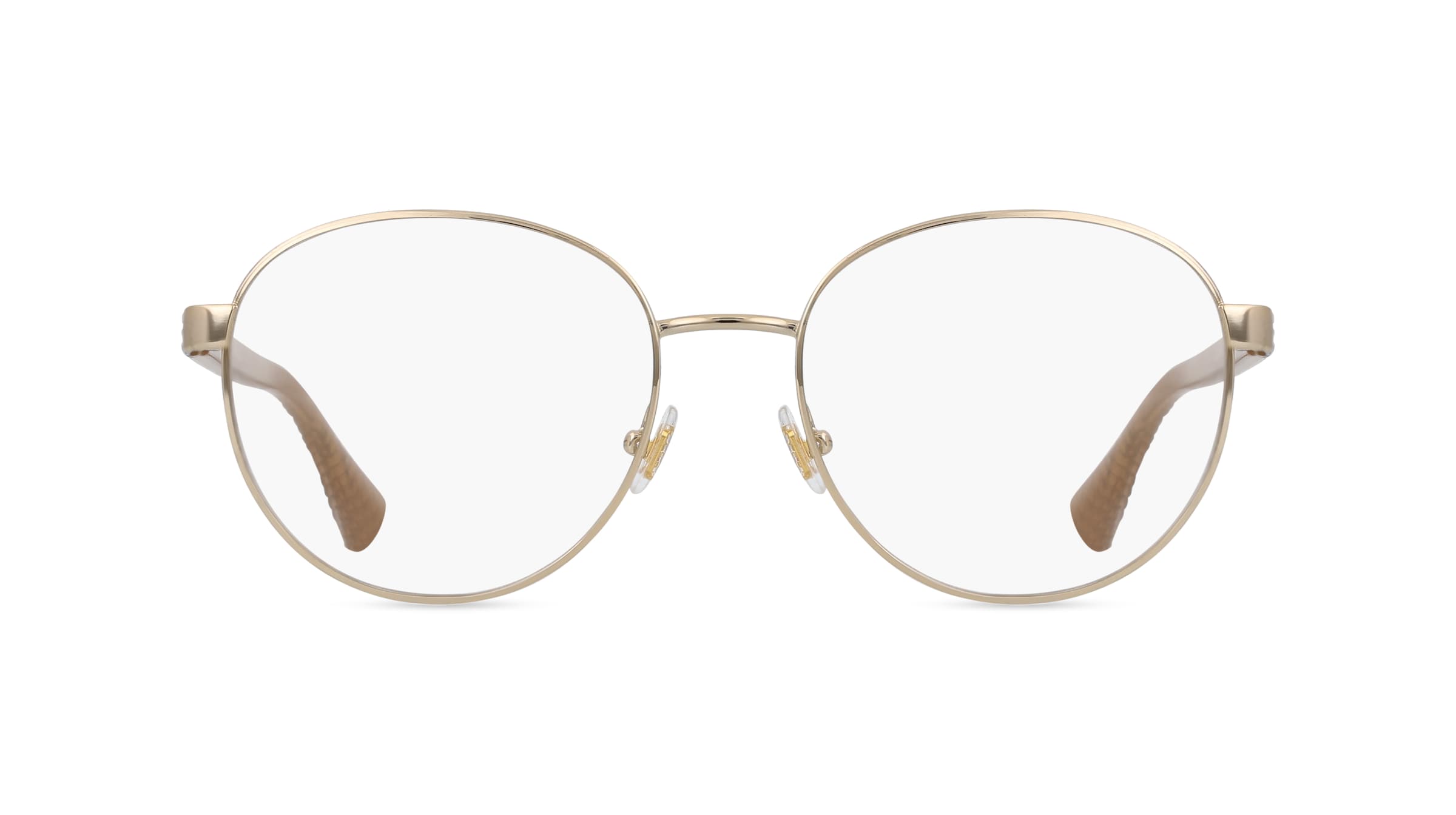 Ralph RA6050 Damen-Brille inkl. Gläser Vollrand Panto Metall-Gestell 53mm/17mm/140mm, gold