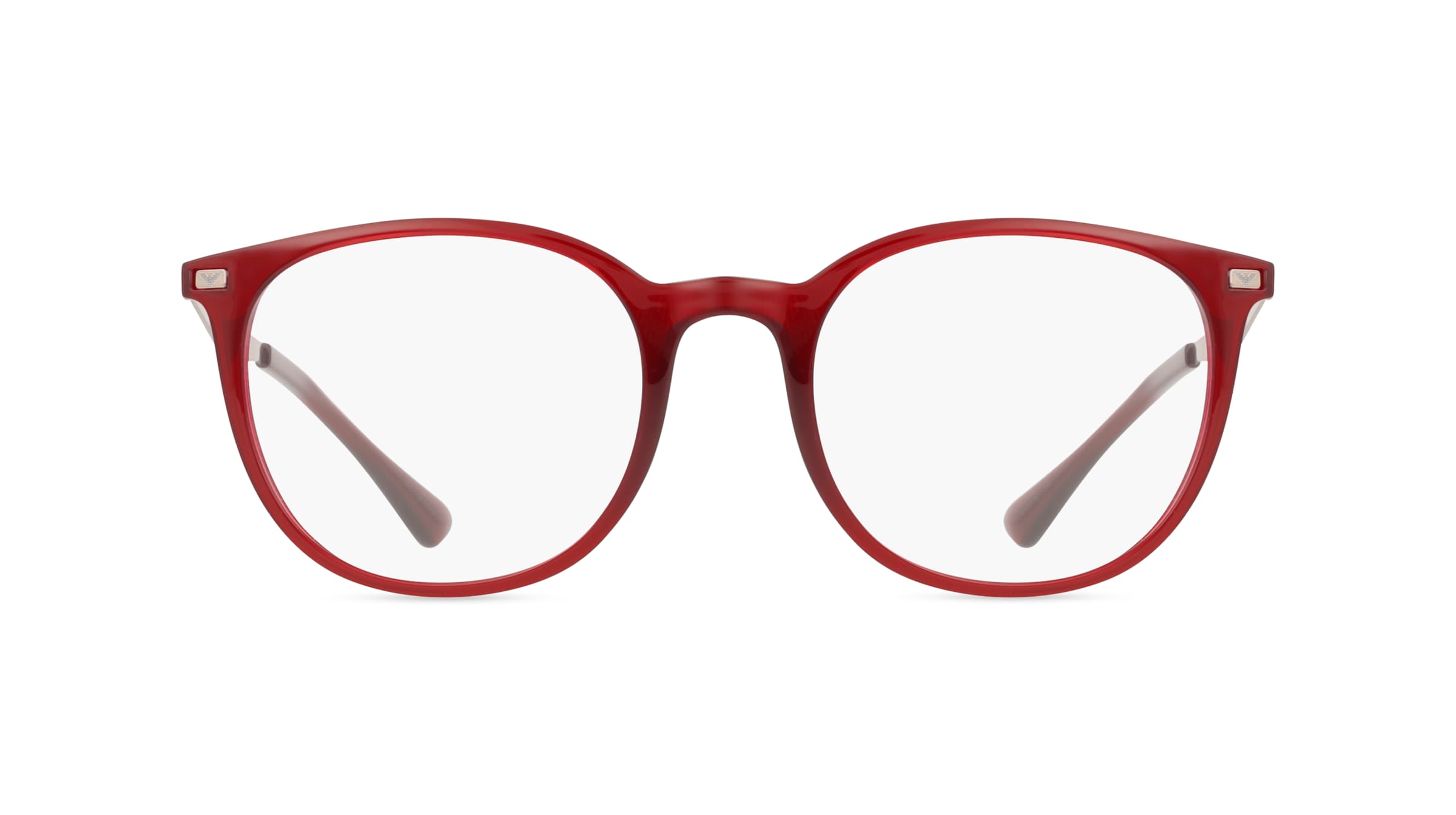 Emporio Armani EA3168 Damen-Brille inkl. Gläser Vollrand Butterfly Kunststoff-Gestell 52mm/20mm/145mm, rot