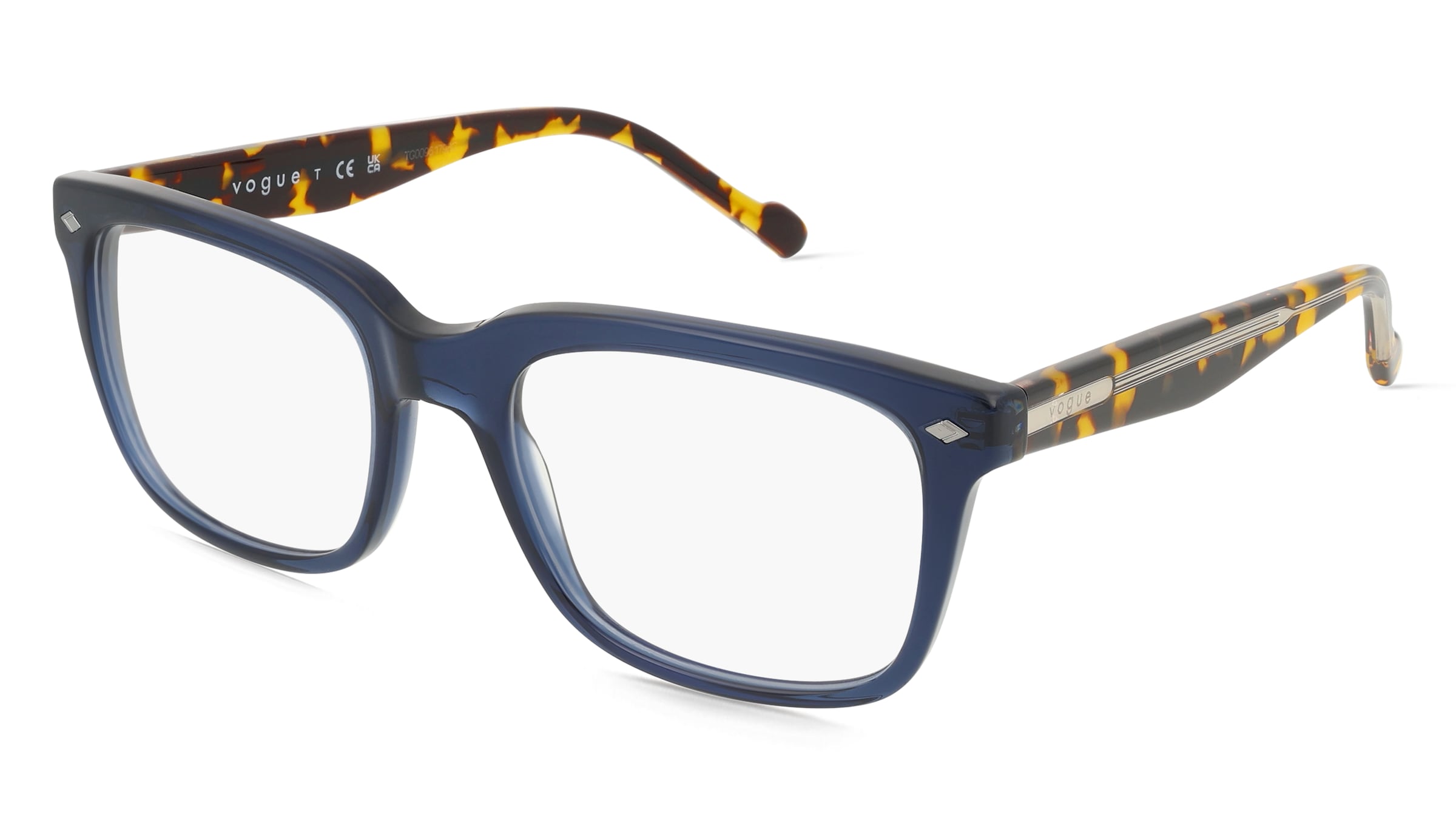Vogue 0VO5572 Herren-Brille inkl. Gläser Vollrand Quadratisch Acetat-Gestell 54/20/145, Blau
