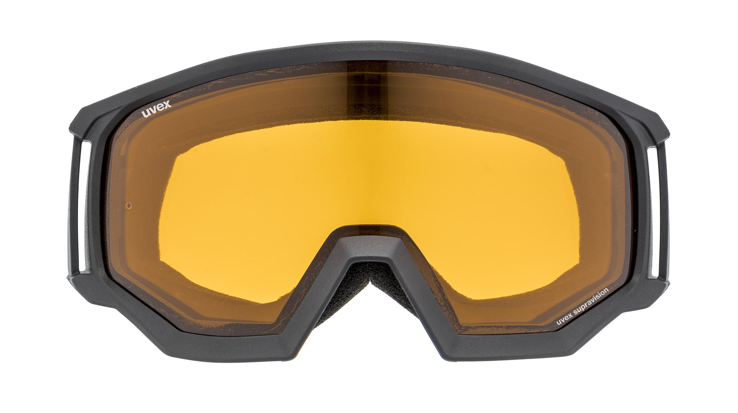 Uvex ATHLETIC LGL OTG  Unisex-Skibrille Vollrand Monoscheibe Kunststoff-Gestell, schwarz