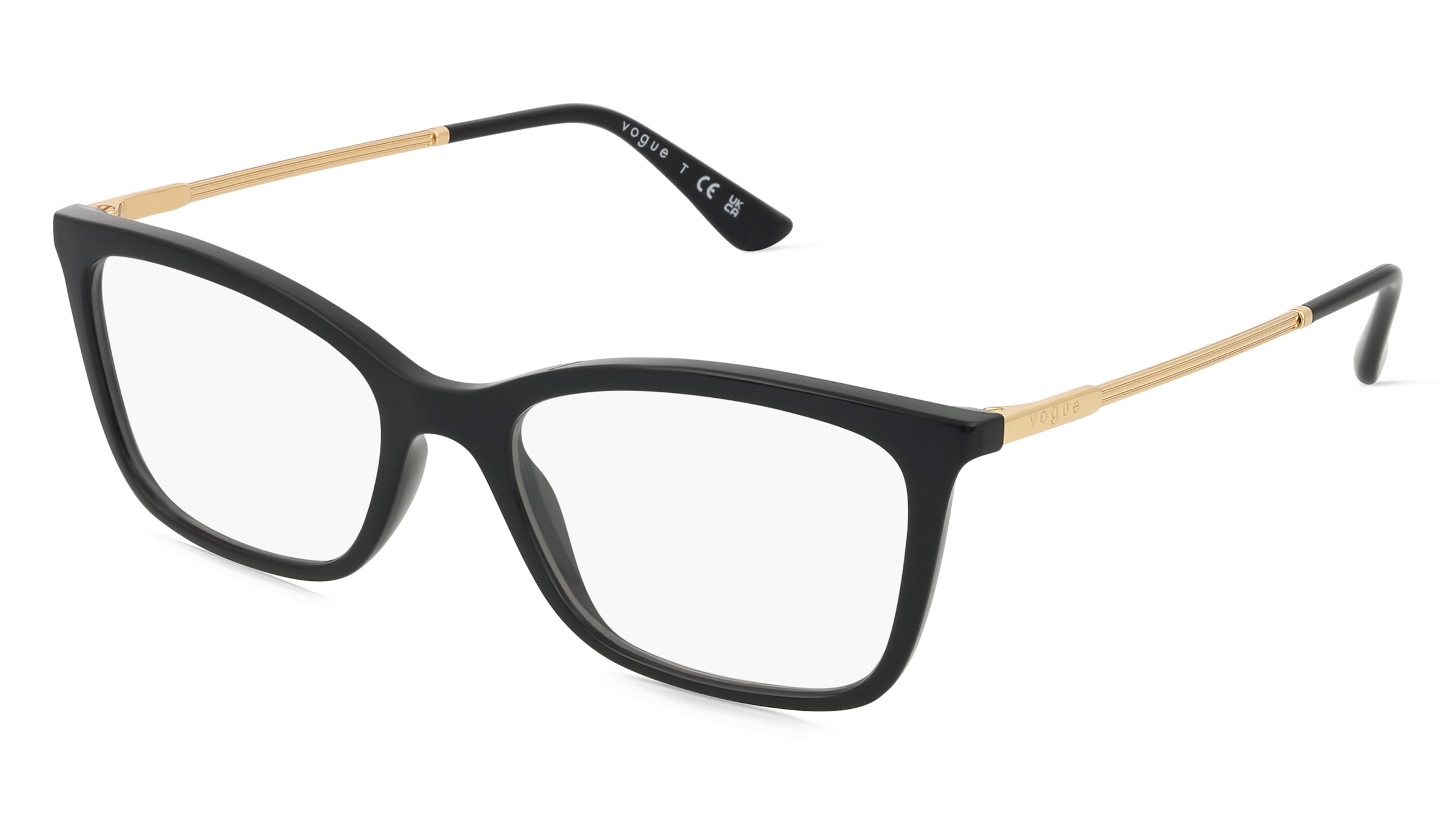 Vogue 0VO5563 Damen-Brille inkl. Gläser Vollrand Butterfly Kunststoff-Gestell 51/17/140, Schwarz