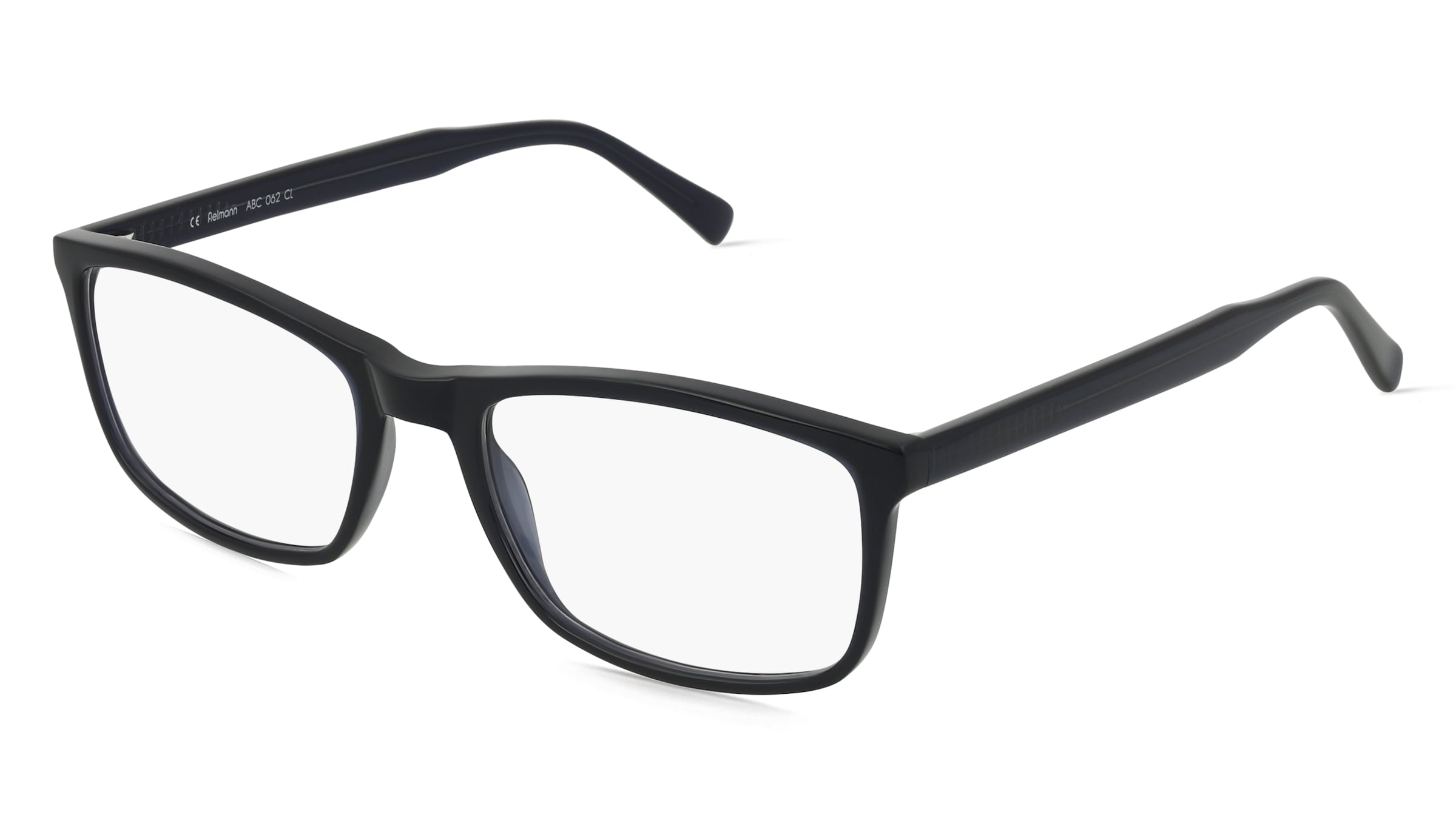 Fielmann ABC 062 CL DAVID Herren-Brille inkl. Gläser Vollrand Quadratisch Acetat-Gestell 53/19/145, Blau