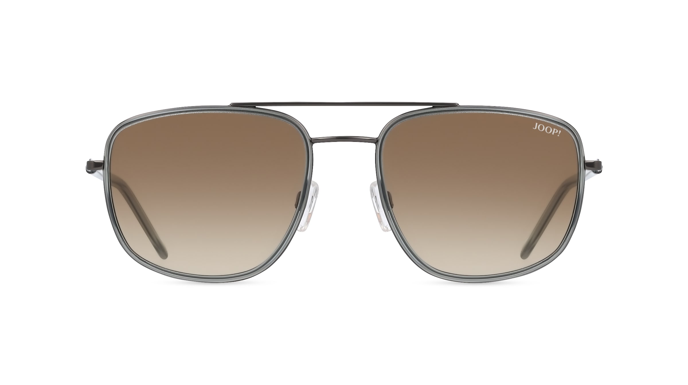 JOOP! JP 7389 Herren-Sonnenbrille Vollrand Eckig Metall-Gestell, grau