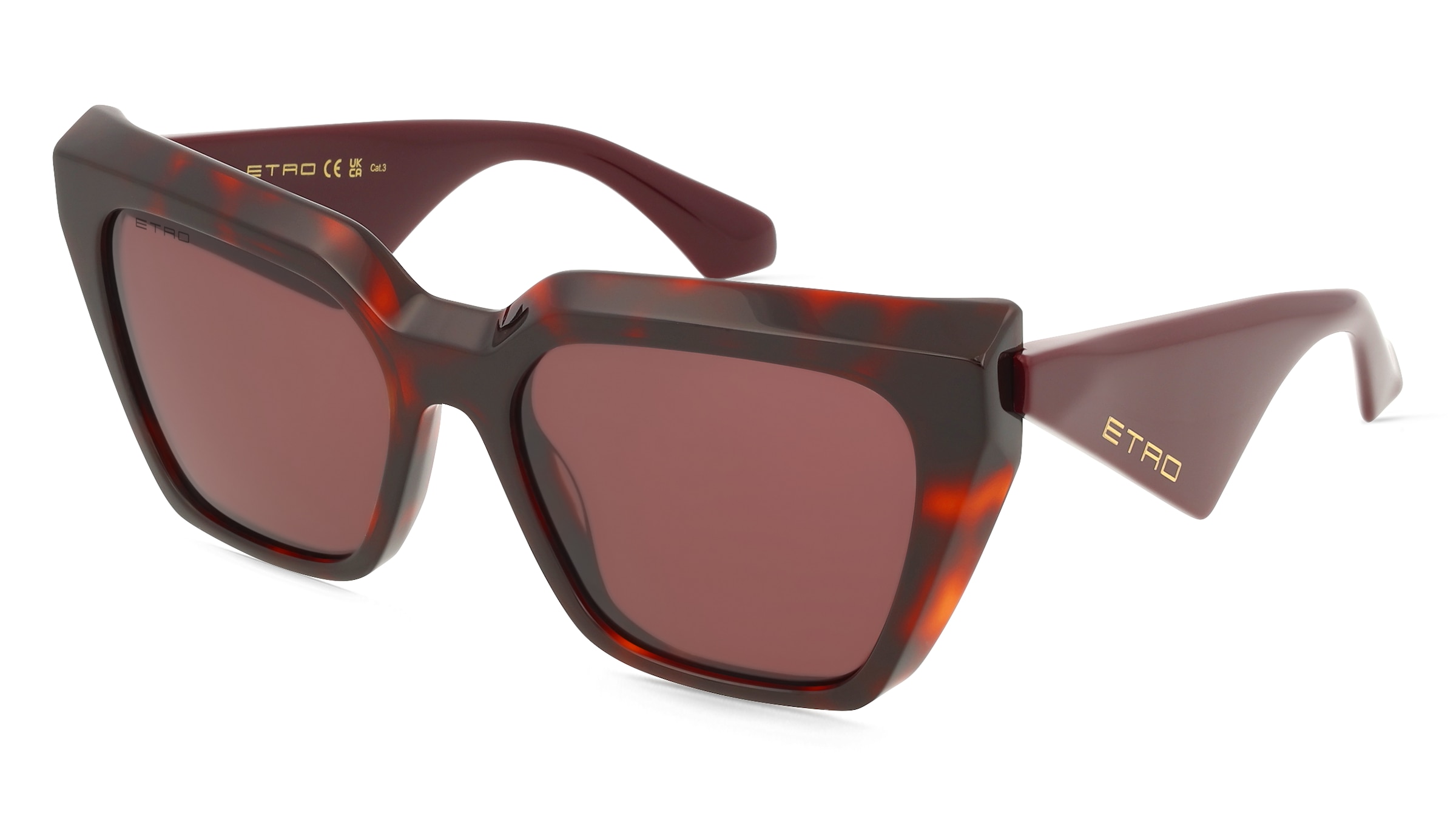 Etro 0076/S Damen-Sonnenbrille Vollrand Eckig Acetat-Gestell, Schwarz