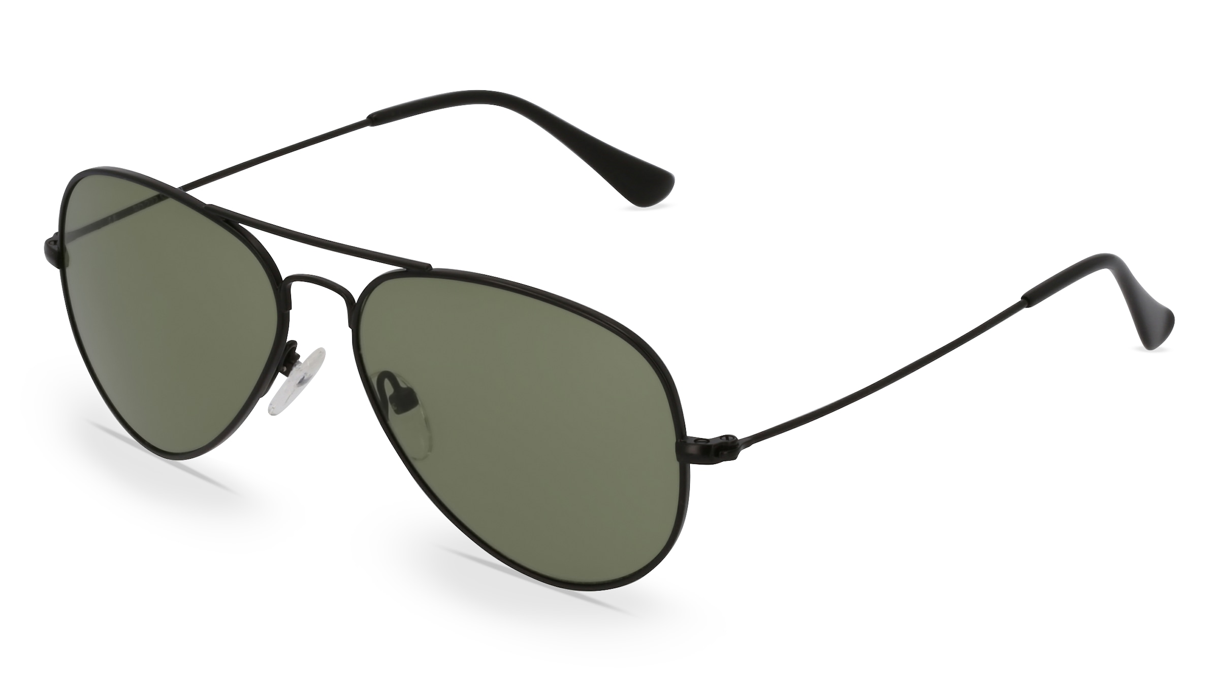 Fielmann BD 277 SUN CL Unisex-Sonnenbrille Vollrand Pilot Edelstahl-Gestell, Schwarz