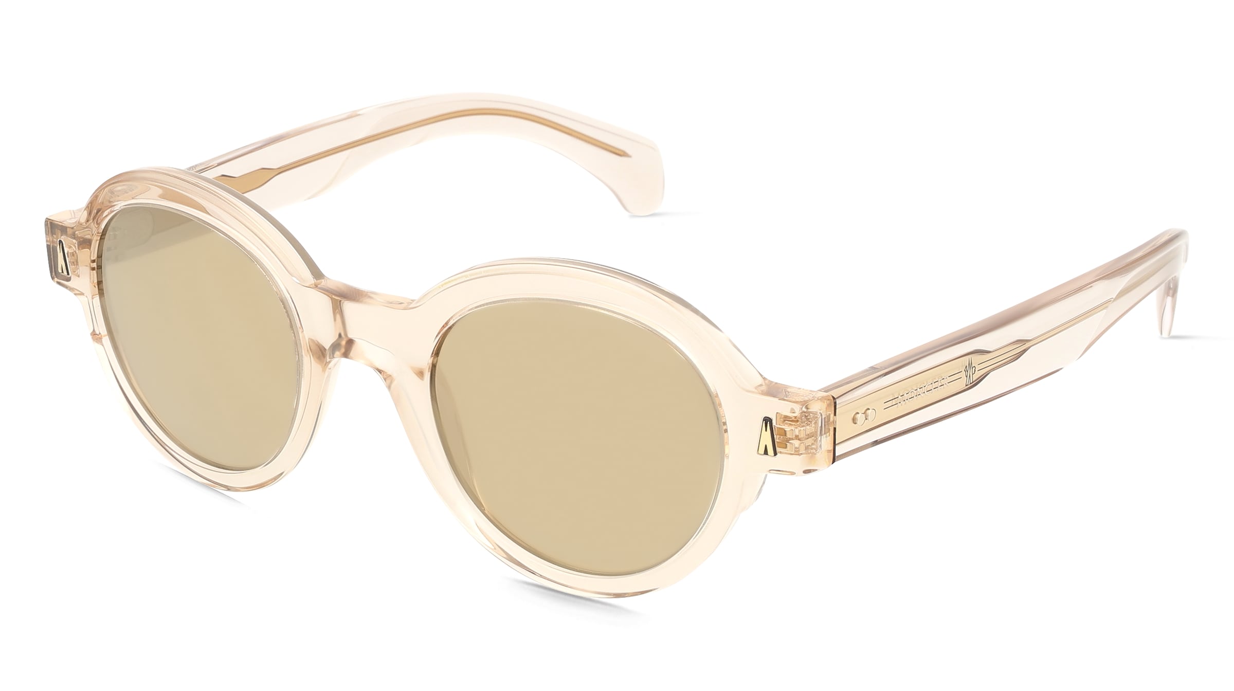 Moncler ME6003 RONDOSA Unisex-Sonnenbrille Vollrand Rund Acetat-Gestell, Beige