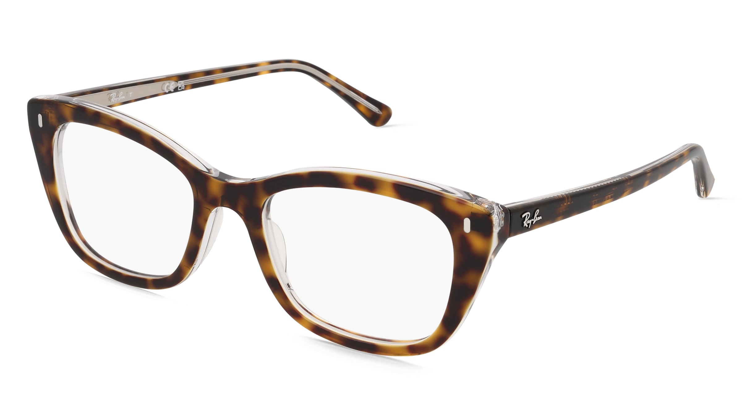 Ray-Ban 0RX5433 Damen-Brille inkl. Gläser Vollrand Quadratisch Acetat-Gestell 52/19/140, Havanna