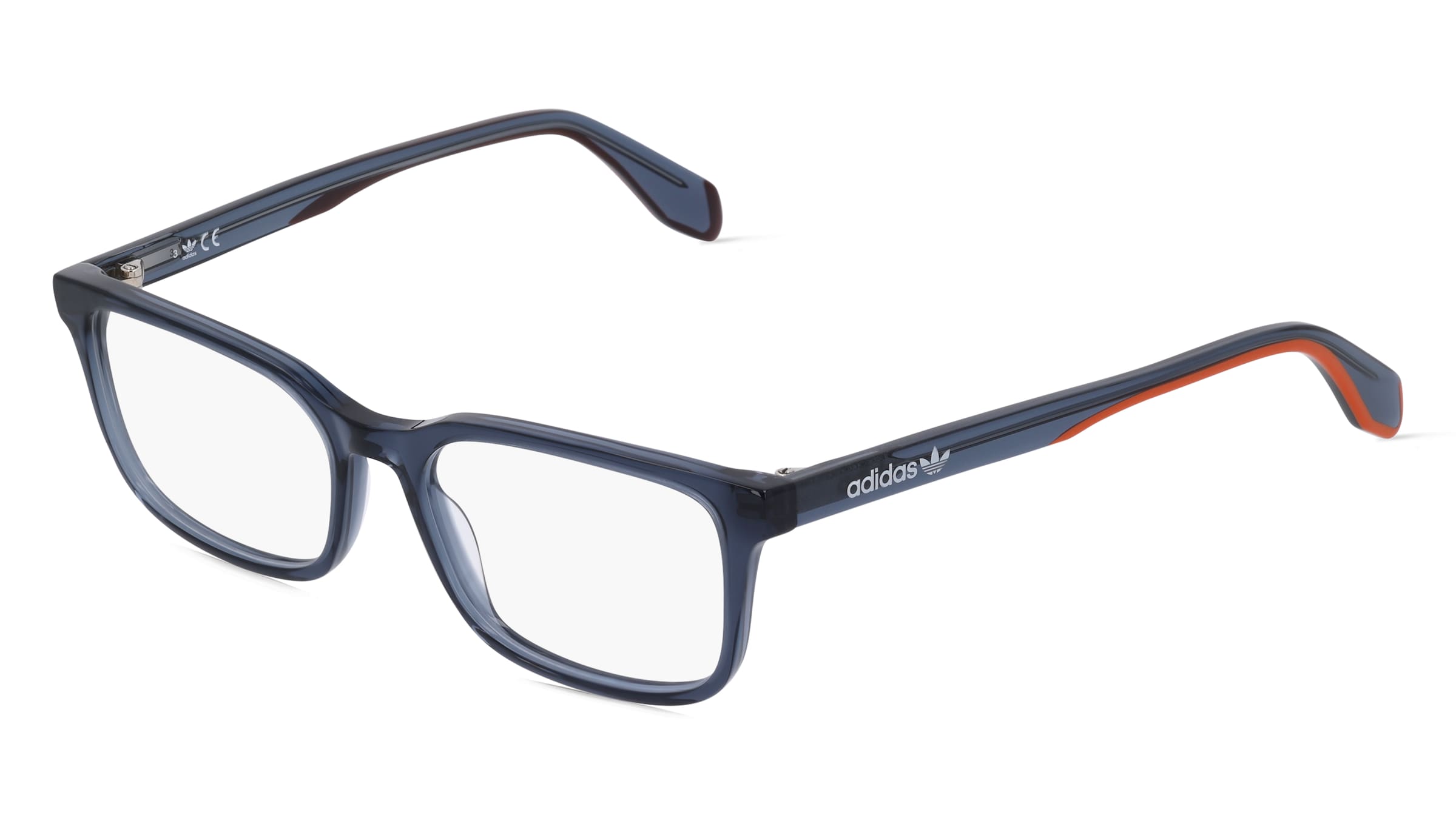 Adidas Originals OR5043 Unisex-Brille inkl. Gläser Vollrand Quadratisch Acetat-Gestell 53/17/145, Blau
