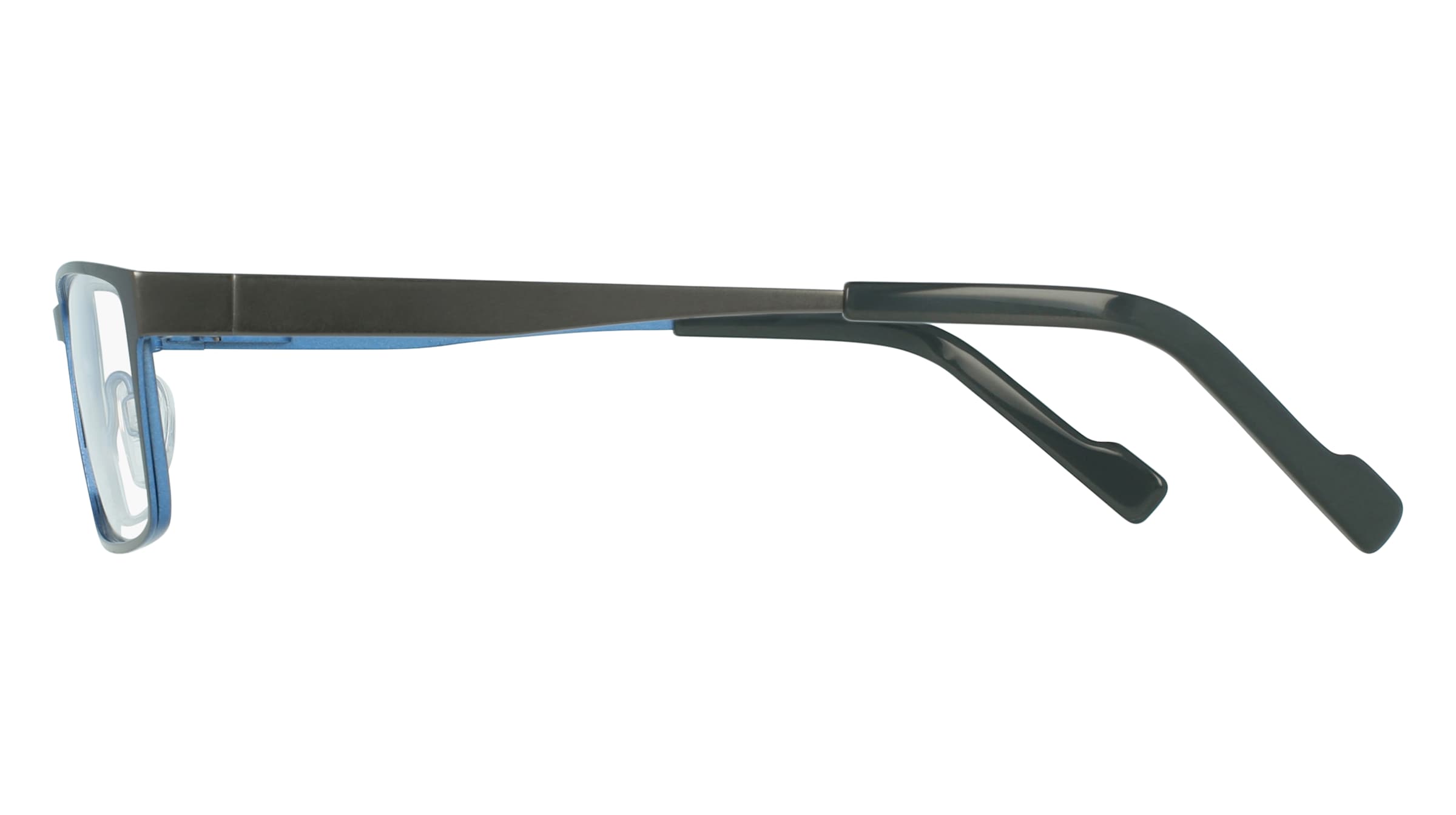 Thumbnail - Fielmann 2150 FLEX CL Herren-Brille inkl. Gläser Vollrand Quadratisch Edelstahl-Gestell 54/17/140, grau