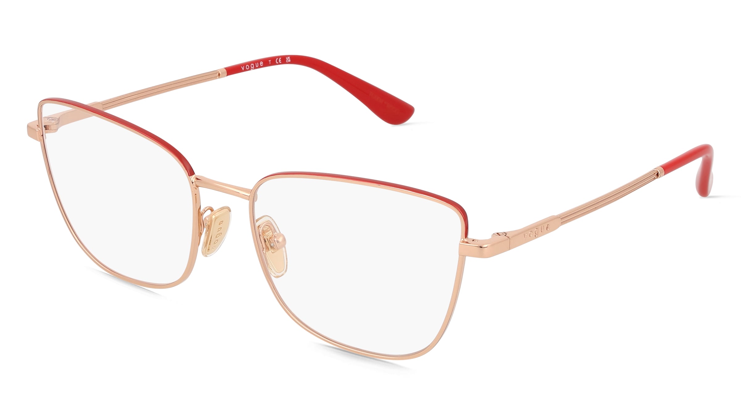 Vogue 0VO4307 Damen-Brille inkl. Gläser Vollrand Butterfly Metall-Gestell 54/17/140, Pink