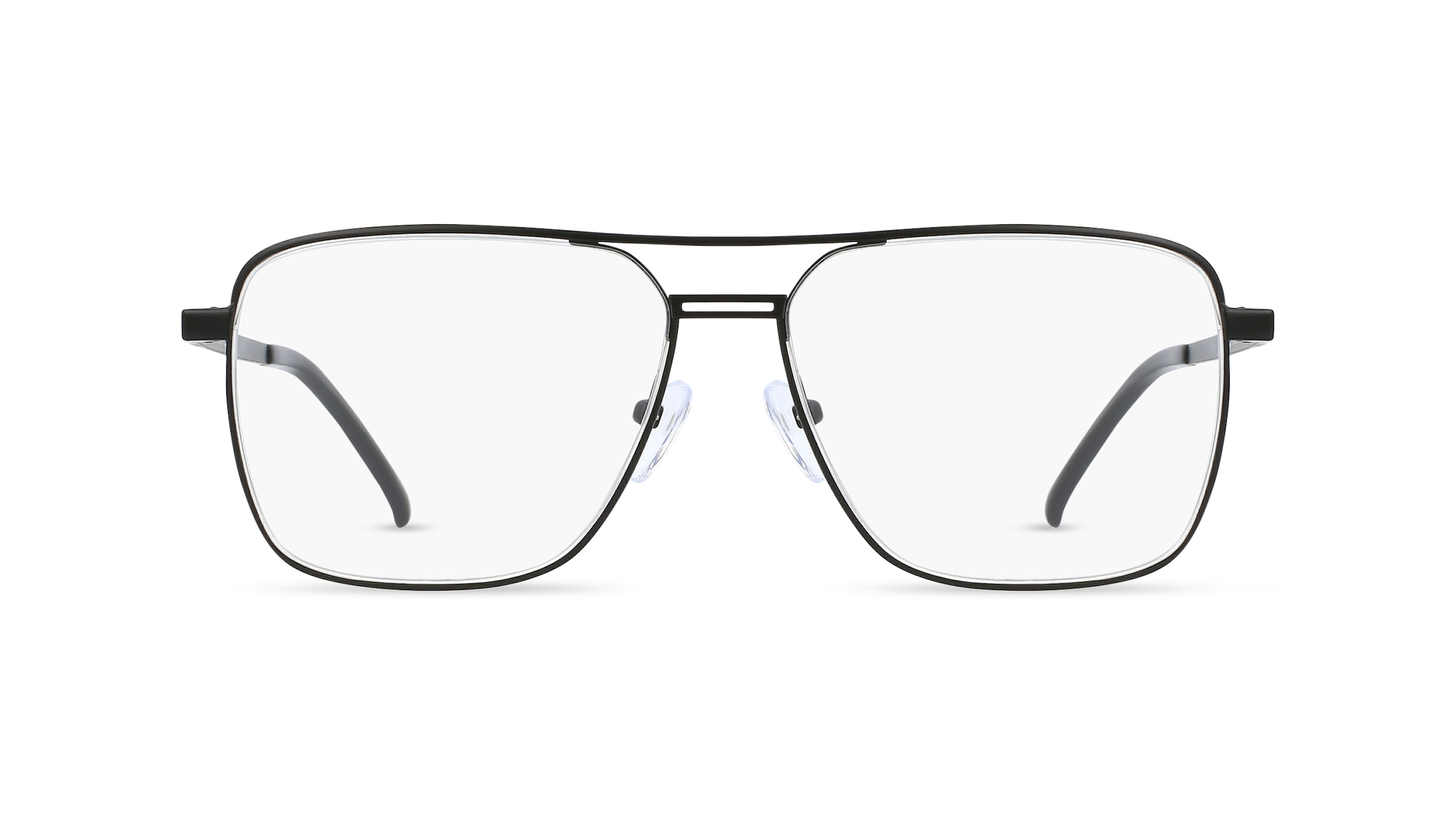 Fielmann BD 501 CL Herren-Brille inkl. Gläser Nylor Eckig Edelstahl-Gestell 56mm/15mm/145mm, schwarz