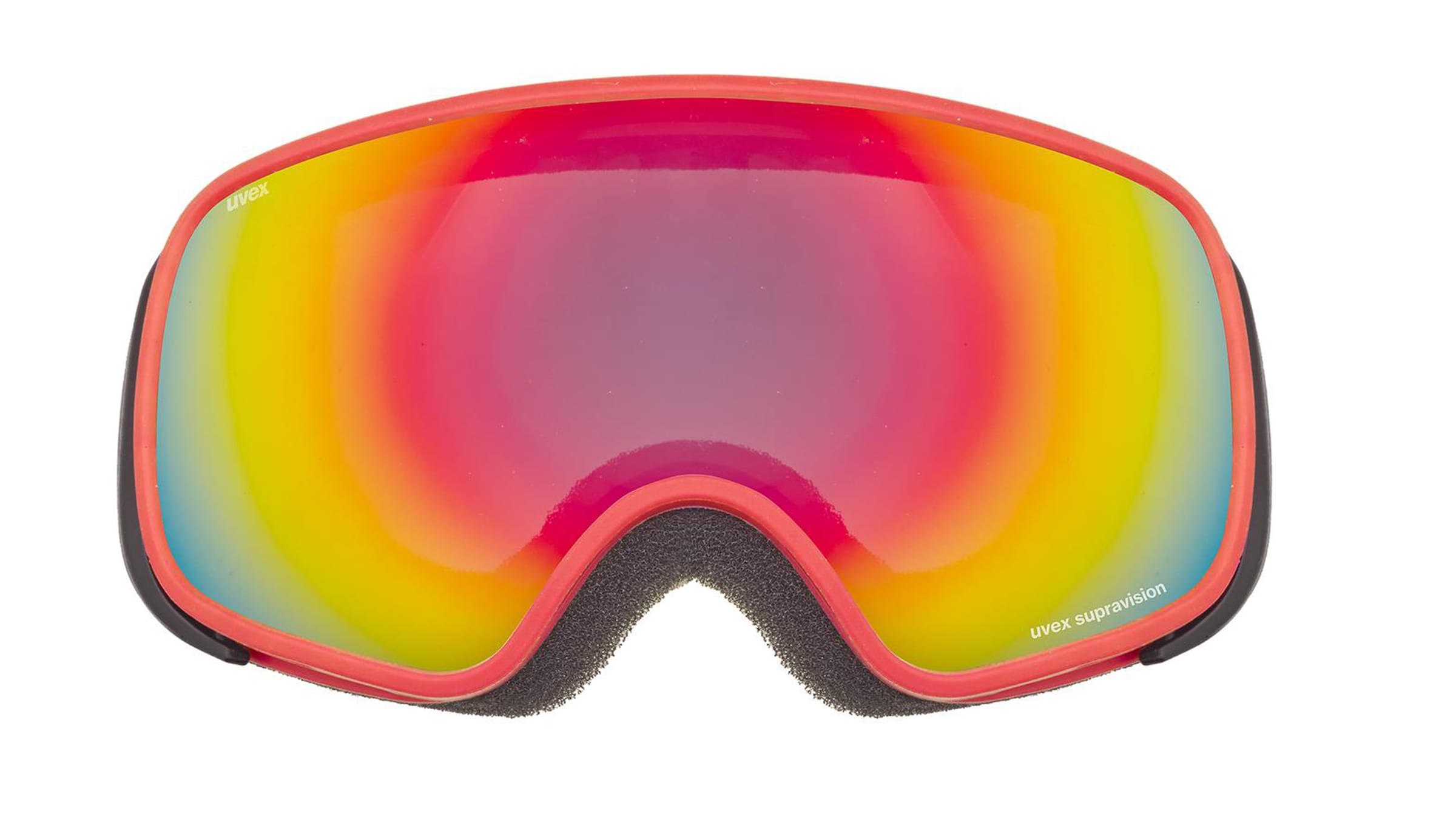 Uvex SCRIBBLE FM Unisex-Skibrille Vollrand Monoscheibe Kunststoff-Gestell, rot