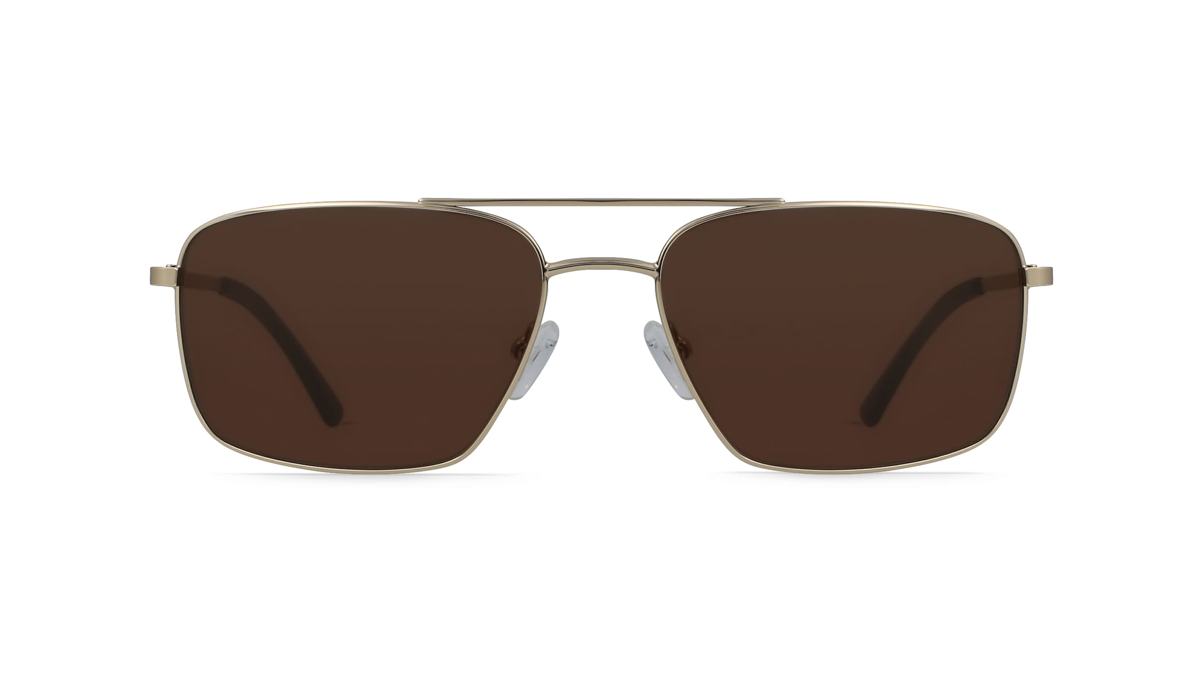 Fielmann DDJ 003 SUN CL Herren-Sonnenbrille Vollrand Eckig Metall-Gestell, gold