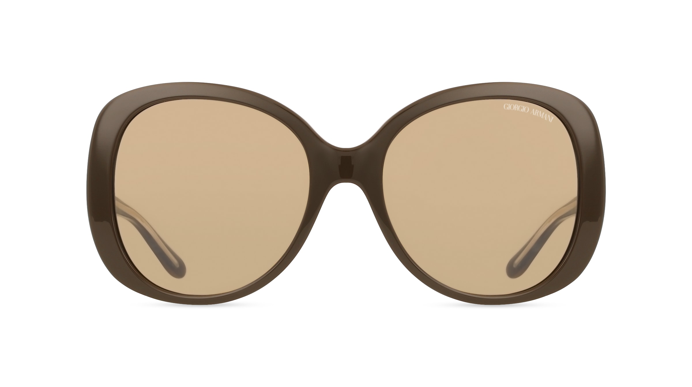 Giorgio Armani AR8229U Damen-Sonnenbrille Vollrand Rund Acetat-Gestell, braun