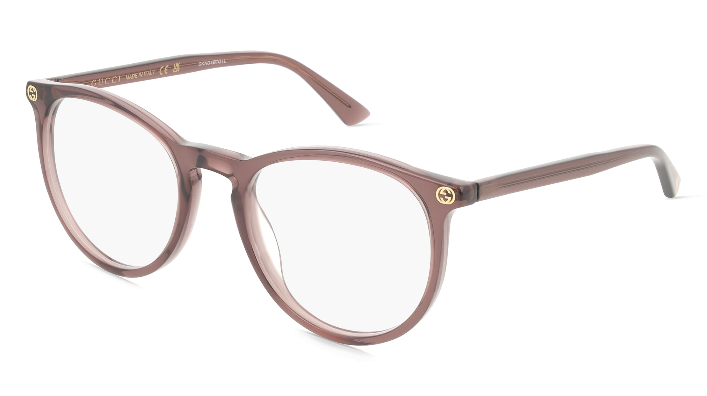 Gucci GG0027O ULTRALIGHT Damen-Brille inkl. Gläser Vollrand Rund Acetat-Gestell 50/20/140, Braun