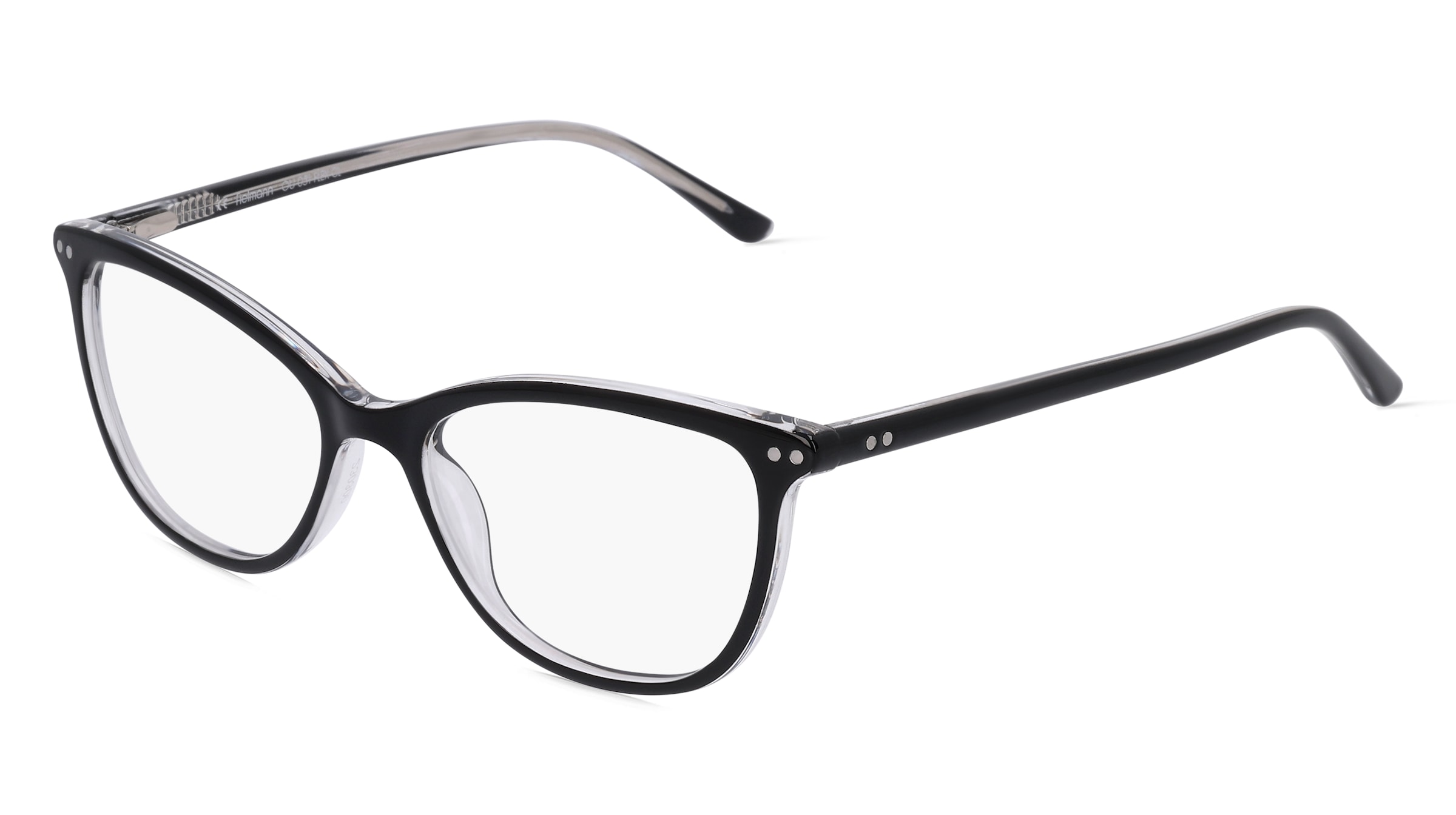 Fielmann OU 051 FLEX CL Damen-Brille inkl. Gläser Vollrand Butterfly Acetat-Gestell 52/17/140, Schwarz