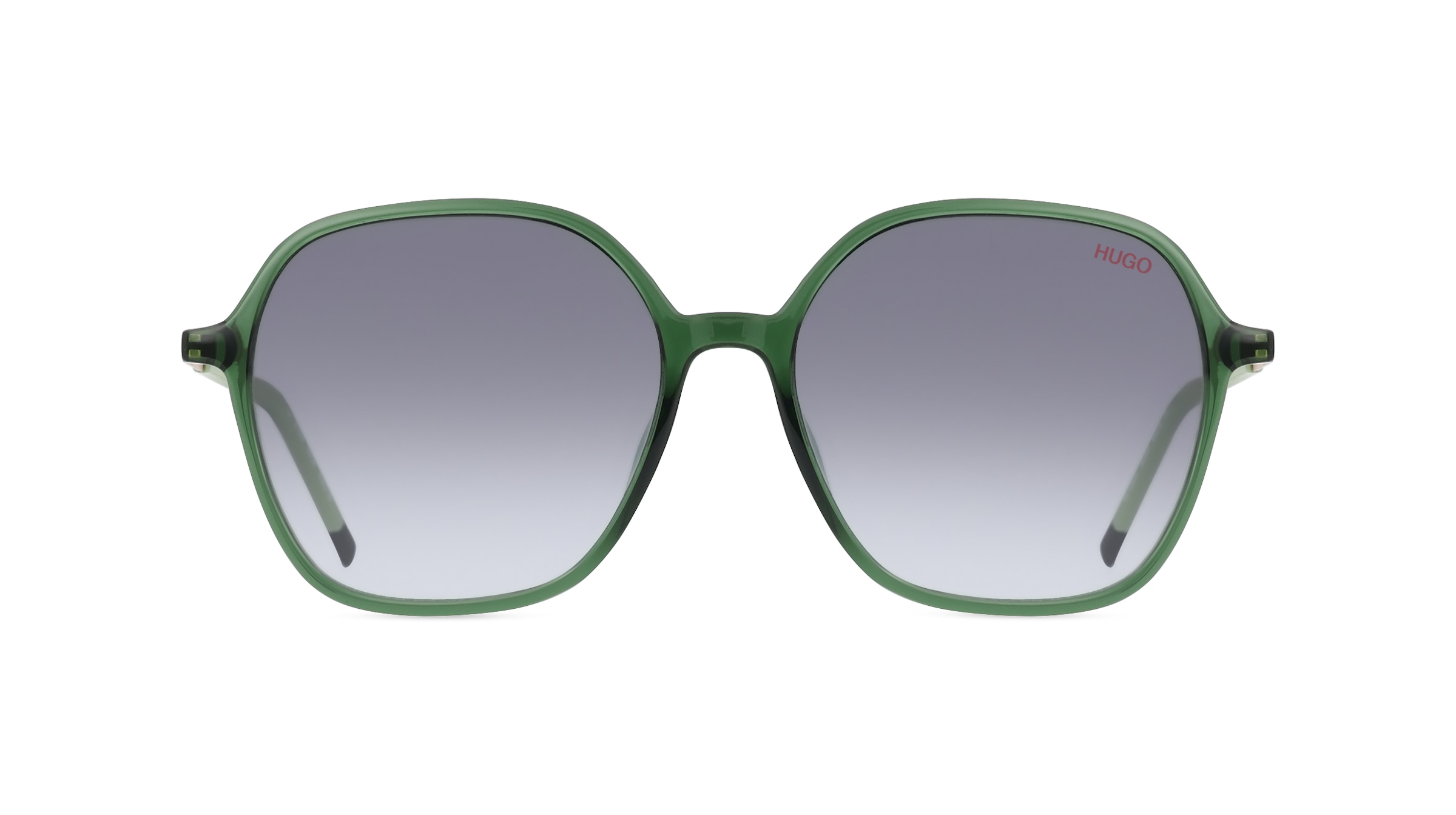 Hugo HG 1236/S Damen-Sonnenbrille Vollrand Achteckig Kunststoff-Gestell, grün