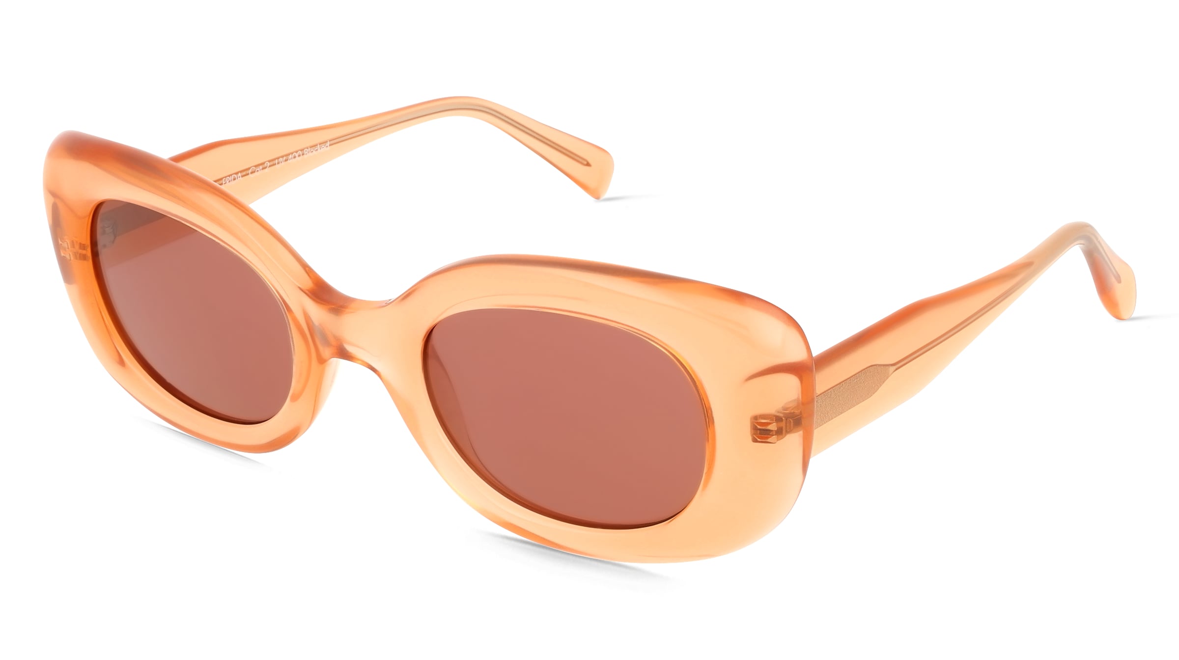 Fielmann MC 625 SUN FA FRIDA Damen-Sonnenbrille Vollrand Oval Propionat-Gestell, Orange