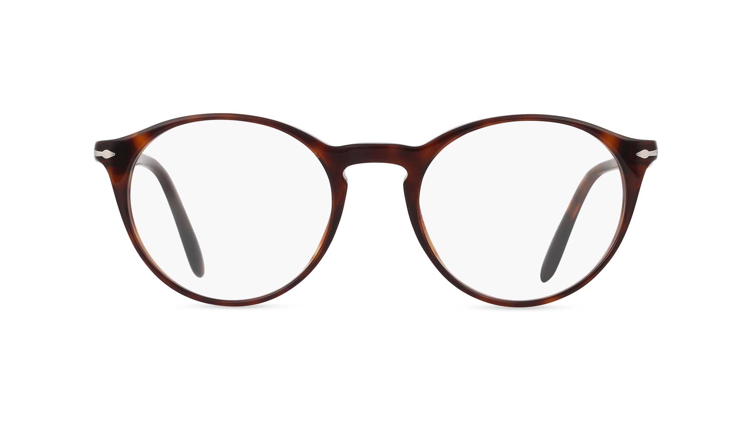 Persol 0PO3092V Herren-Brille inkl. Gläser Vollrand Panto Acetat-Gestell 50mm/19mm/145mm, braun