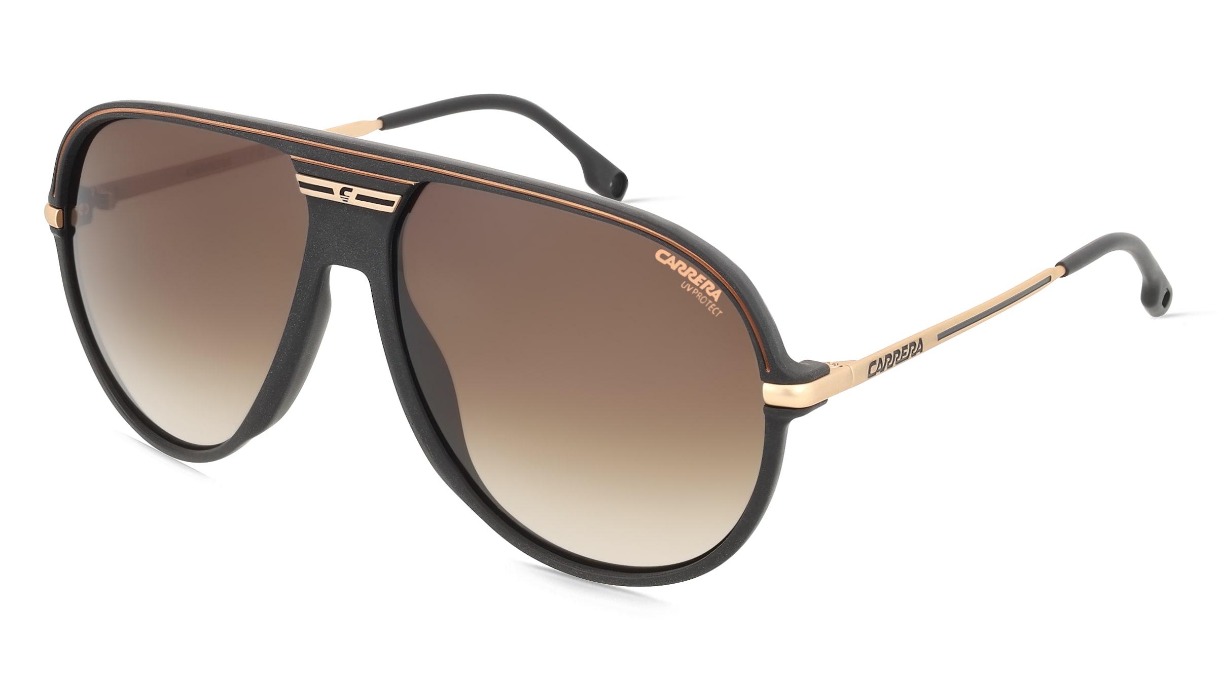 Carrera C SPORT 06/S Herren-Sonnenbrille Vollrand Pilot Kunststoff-Gestell, Schwarz