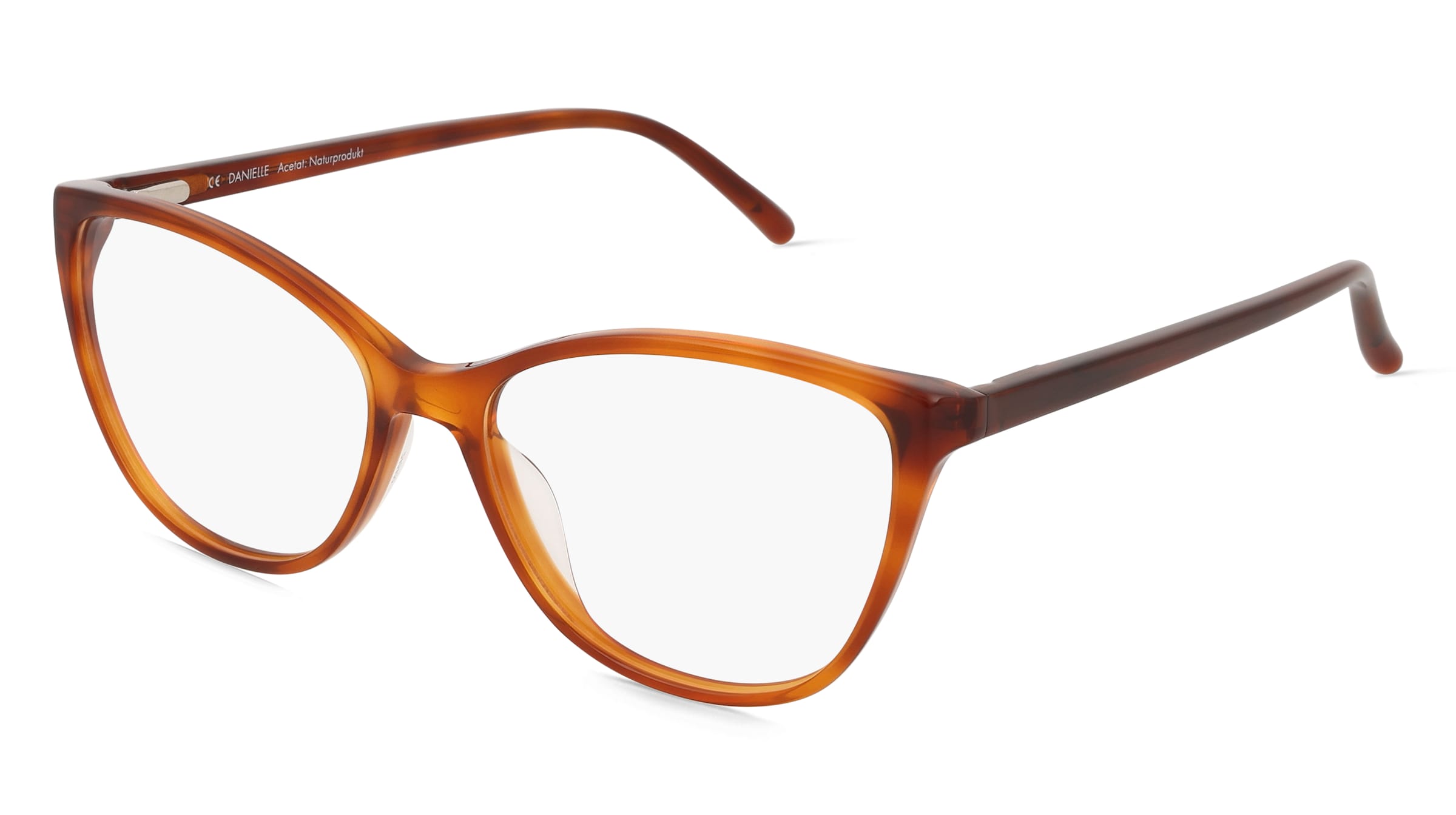 Fielmann LN 069 FLEX FA DANIELLE Damen-Brille inkl. Gläser Vollrand Butterfly Acetat-Gestell 55/16/145, Havanna