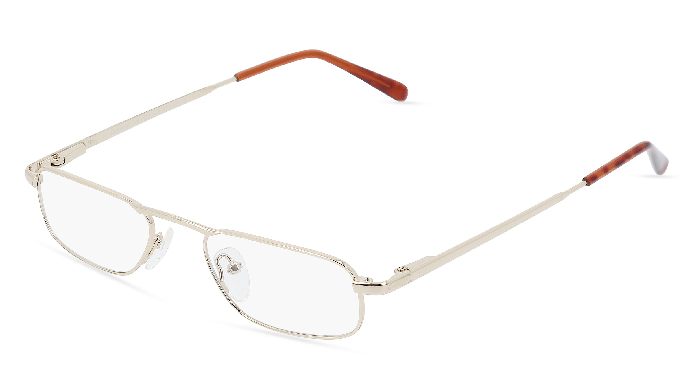 Fielmann MC 309 MOD HALF FLEX CL Herren-Brille inkl. Gläser Vollrand Halb Metall-Gestell 48/19/145, Gold