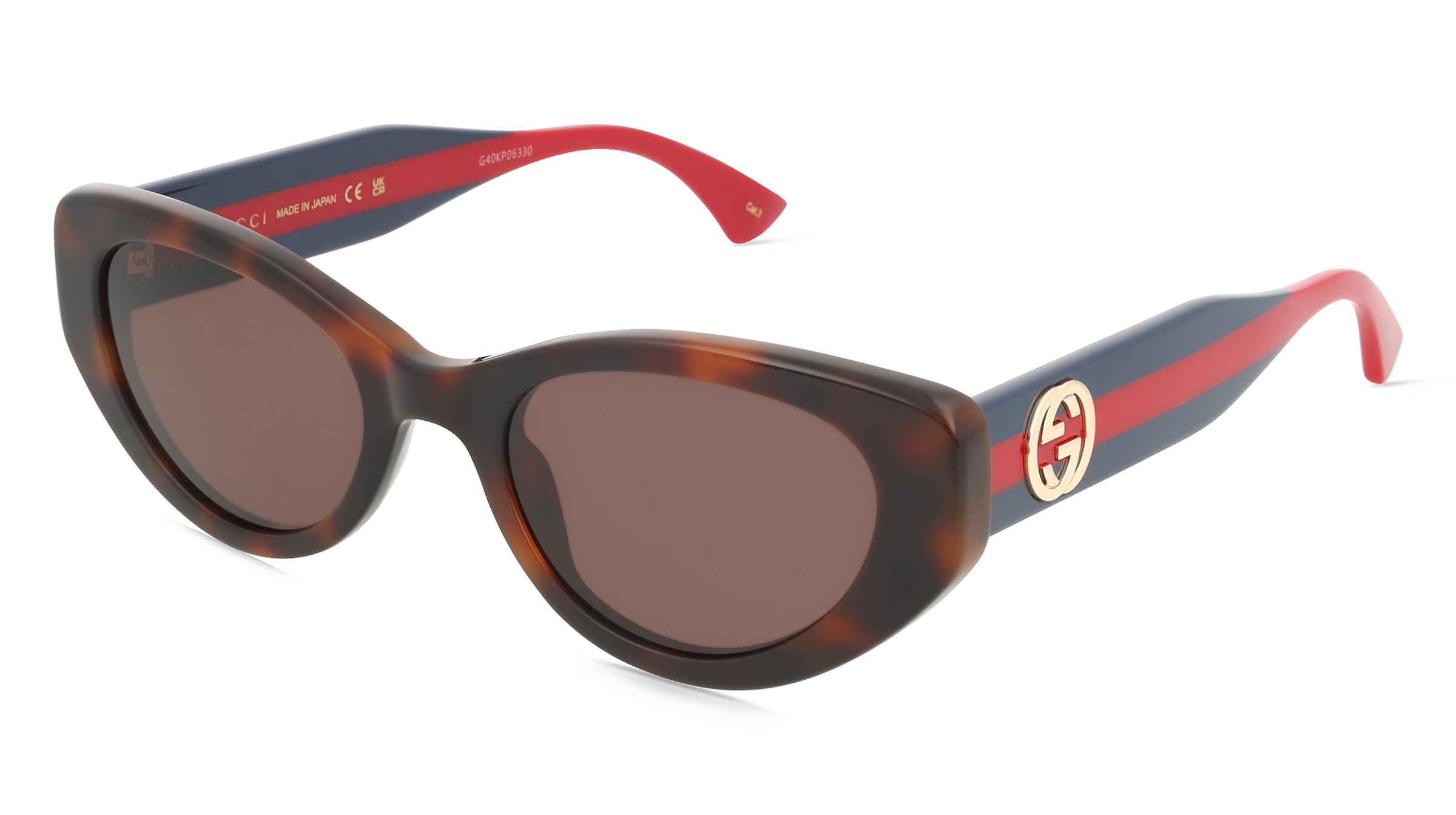 Gucci GG1862S Unisex-Sonnenbrille Vollrand Cat Eye Acetat-Gestell, Havanna