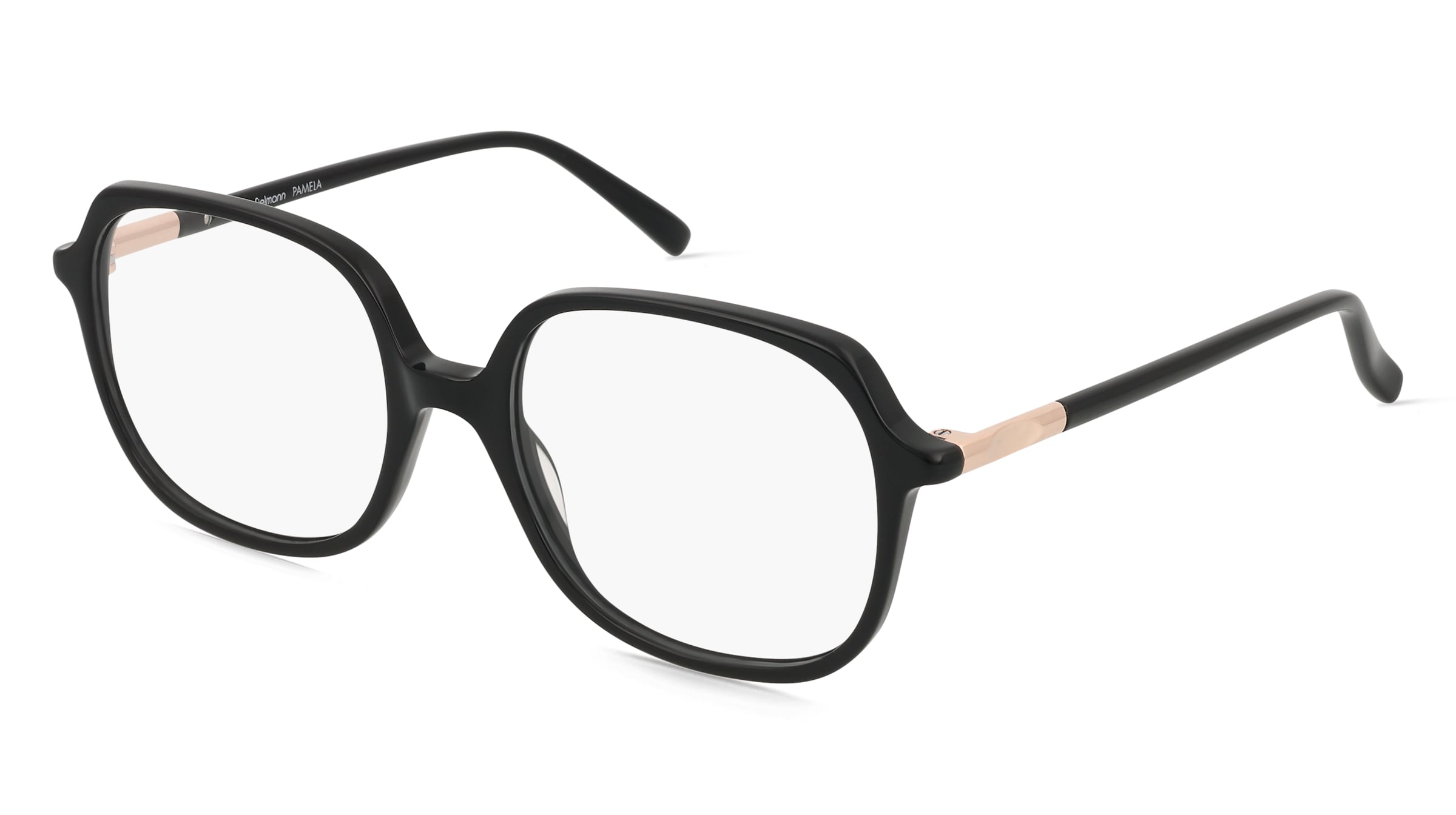 Fielmann LN 061 FA PAMELA Damen-Brille inkl. Gläser Vollrand Quadratisch Acetat-Gestell 53/18/140, Schwarz
