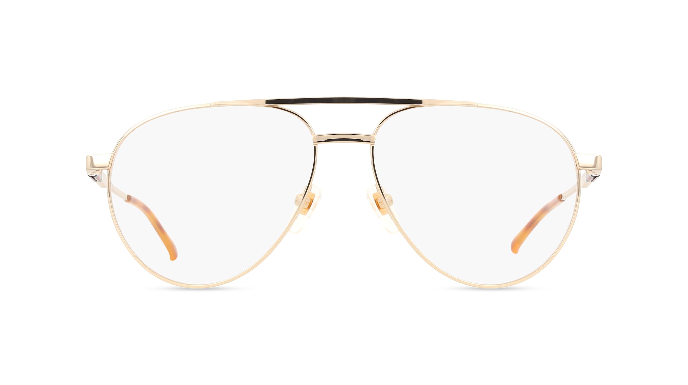 Gucci GG1679O Herren-Brille inkl. Gläser Vollrand Pilot Metall-Gestell 56mm/15mm/145mm, Gold