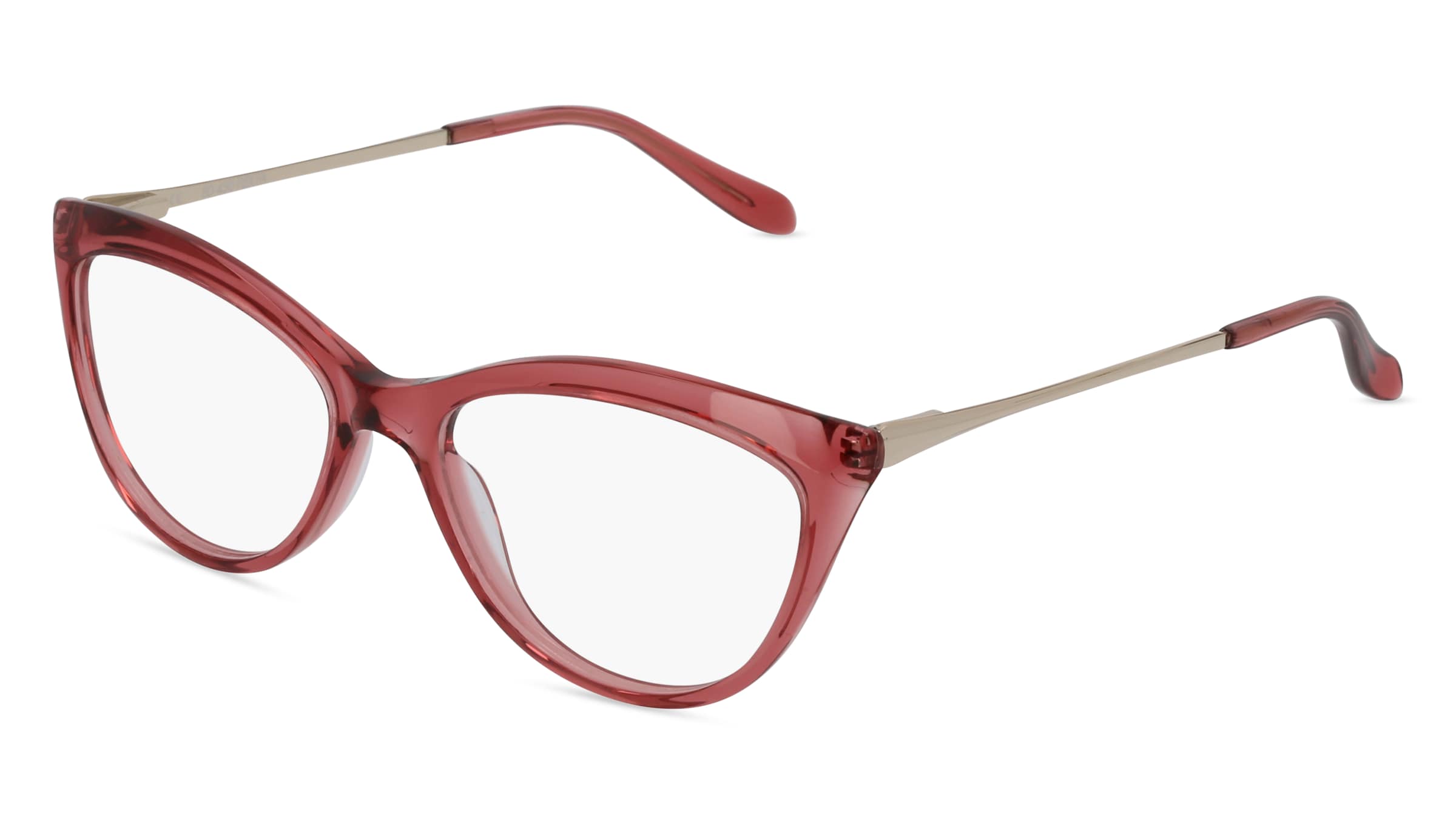 Fielmann BD 450 FLEX FA Damen-Brille inkl. Gläser Vollrand Butterfly Acetat-Gestell 52/16/135, Rot