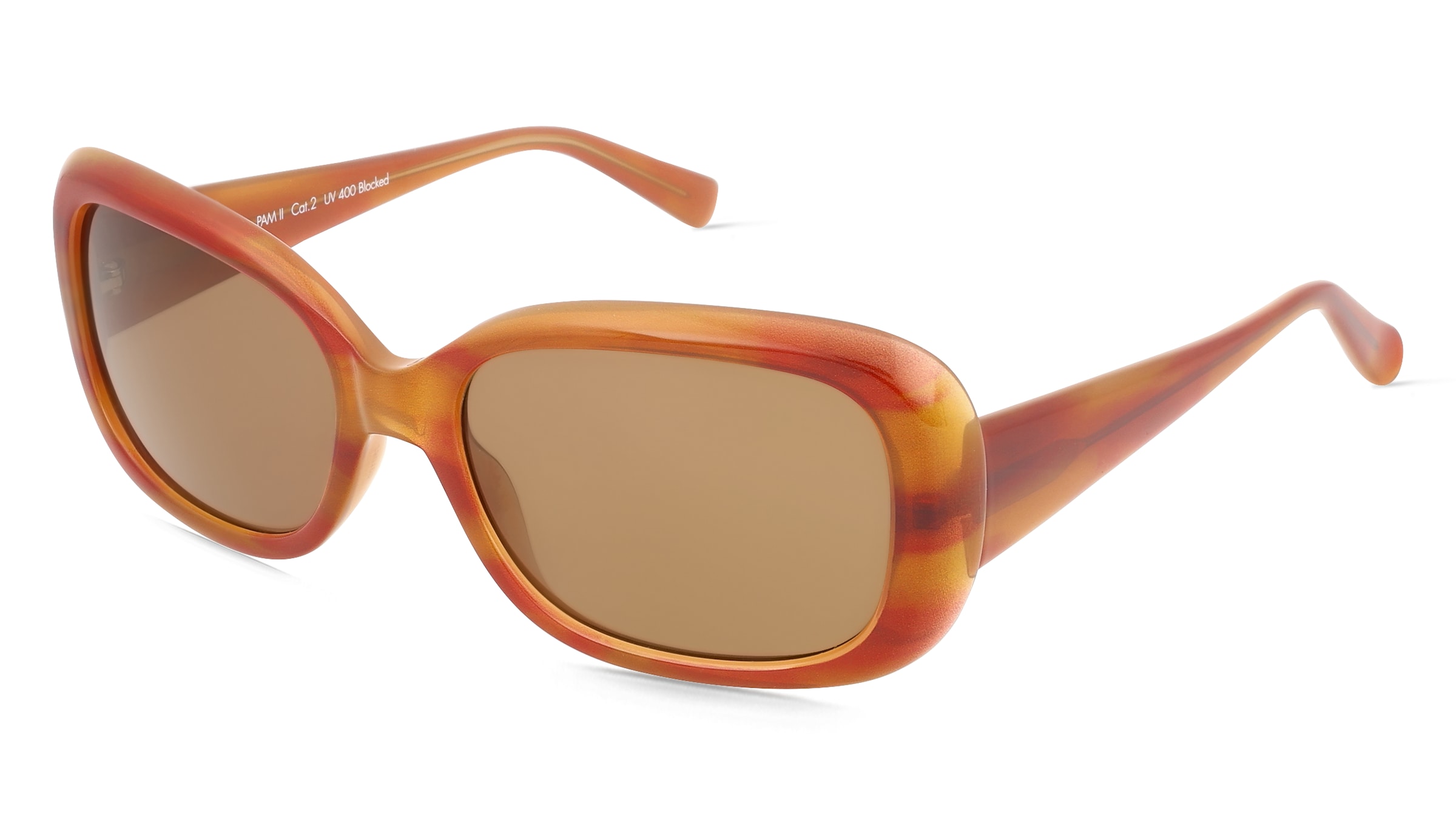Fielmann MC 626 SUN FA PAM II Damen-Sonnenbrille Vollrand Quadratisch Acetat Spritzguss-Gestell, Havanna