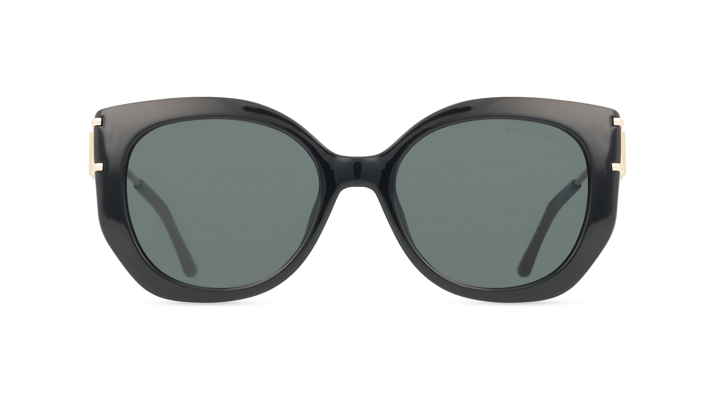 Michael Kors MK2236U Damen-Sonnenbrille Vollrand Cateye Kunststoff-Gestell, schwarz