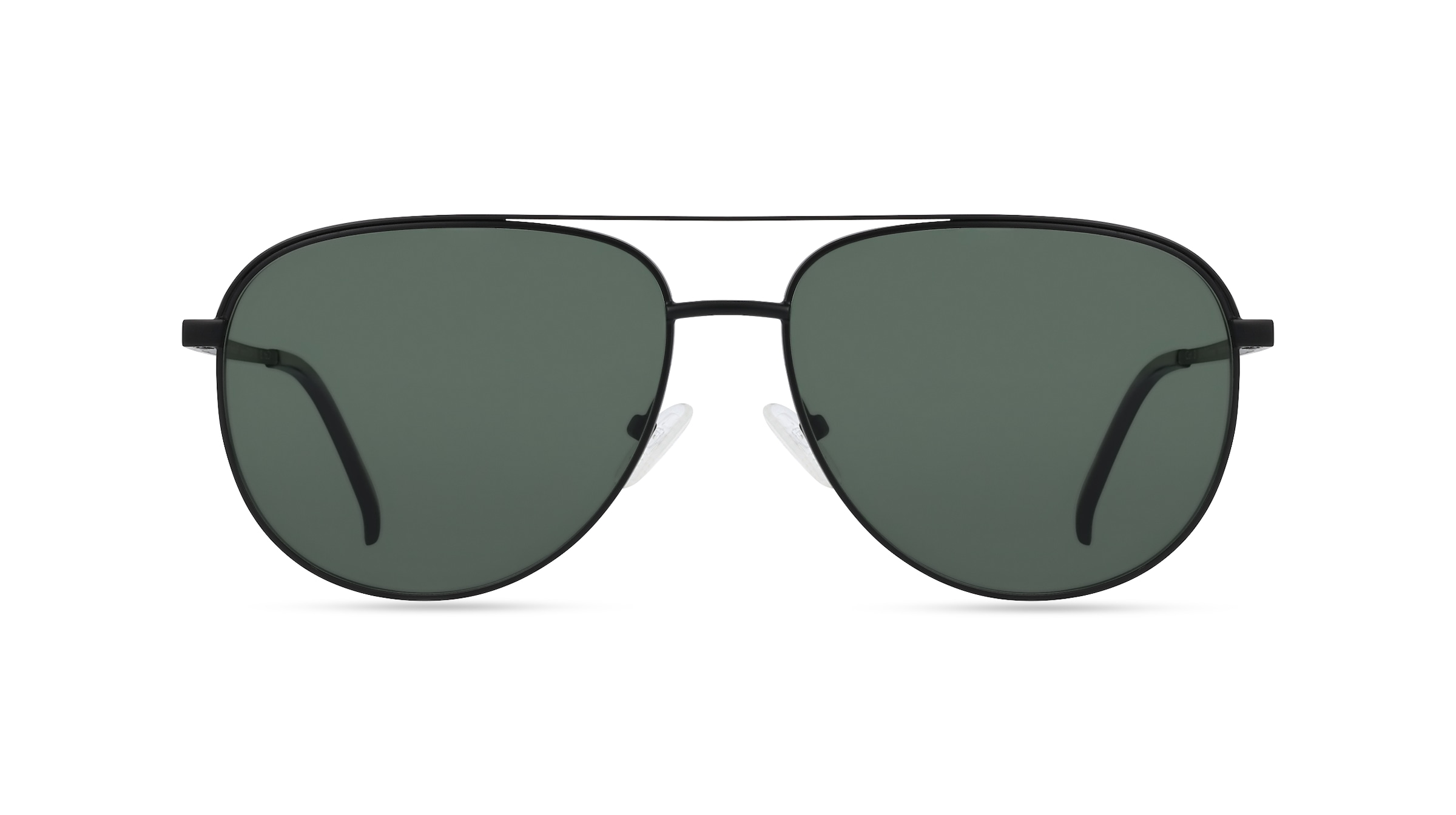 Fielmann BD 523 SUN CL Herren-Sonnenbrille Vollrand Pilot Edelstahl-Gestell, schwarz