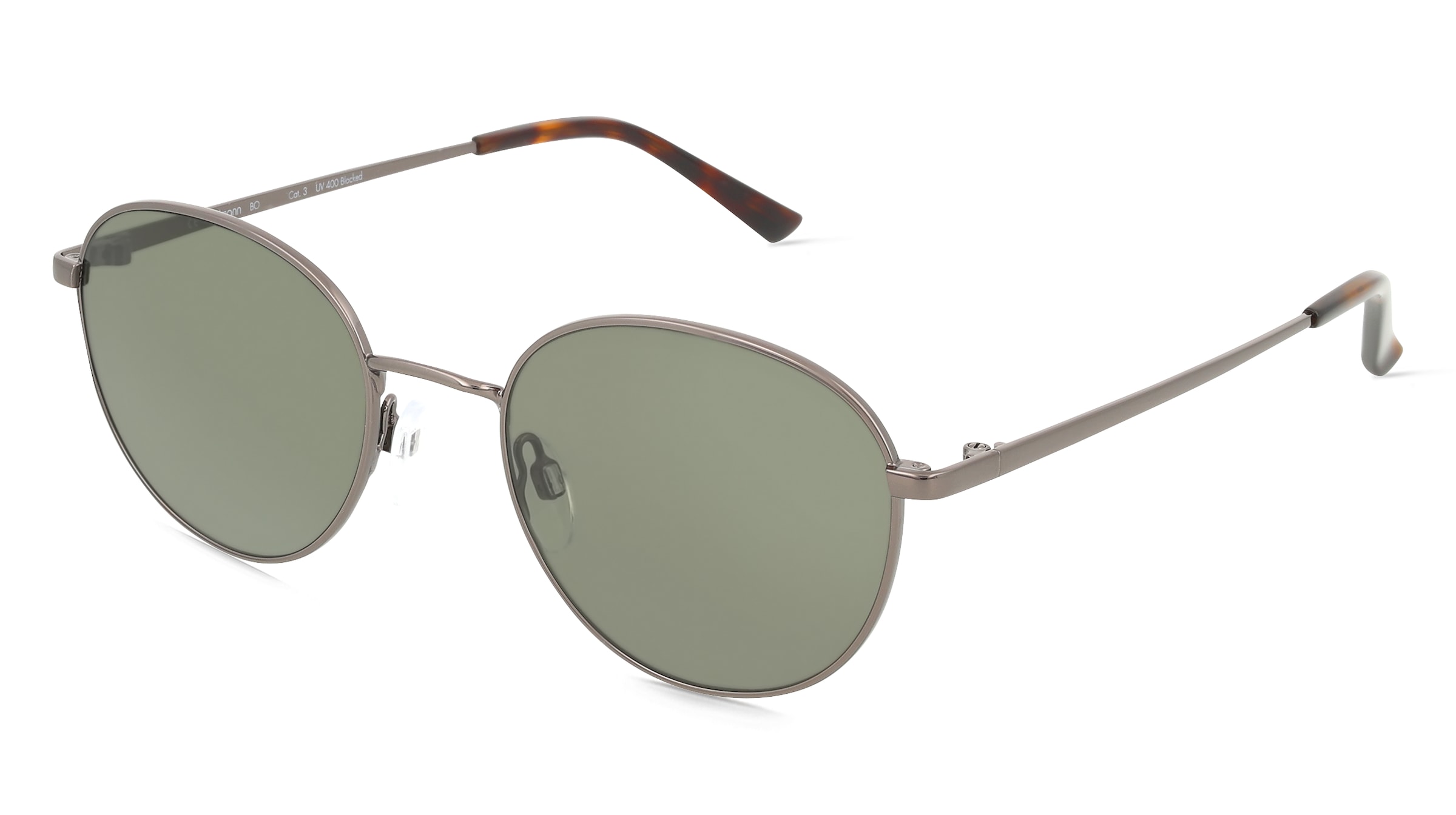 Fielmann BD 600 SUN CL BO Damen-Sonnenbrille Vollrand Panto Edelstahl-Gestell, grau