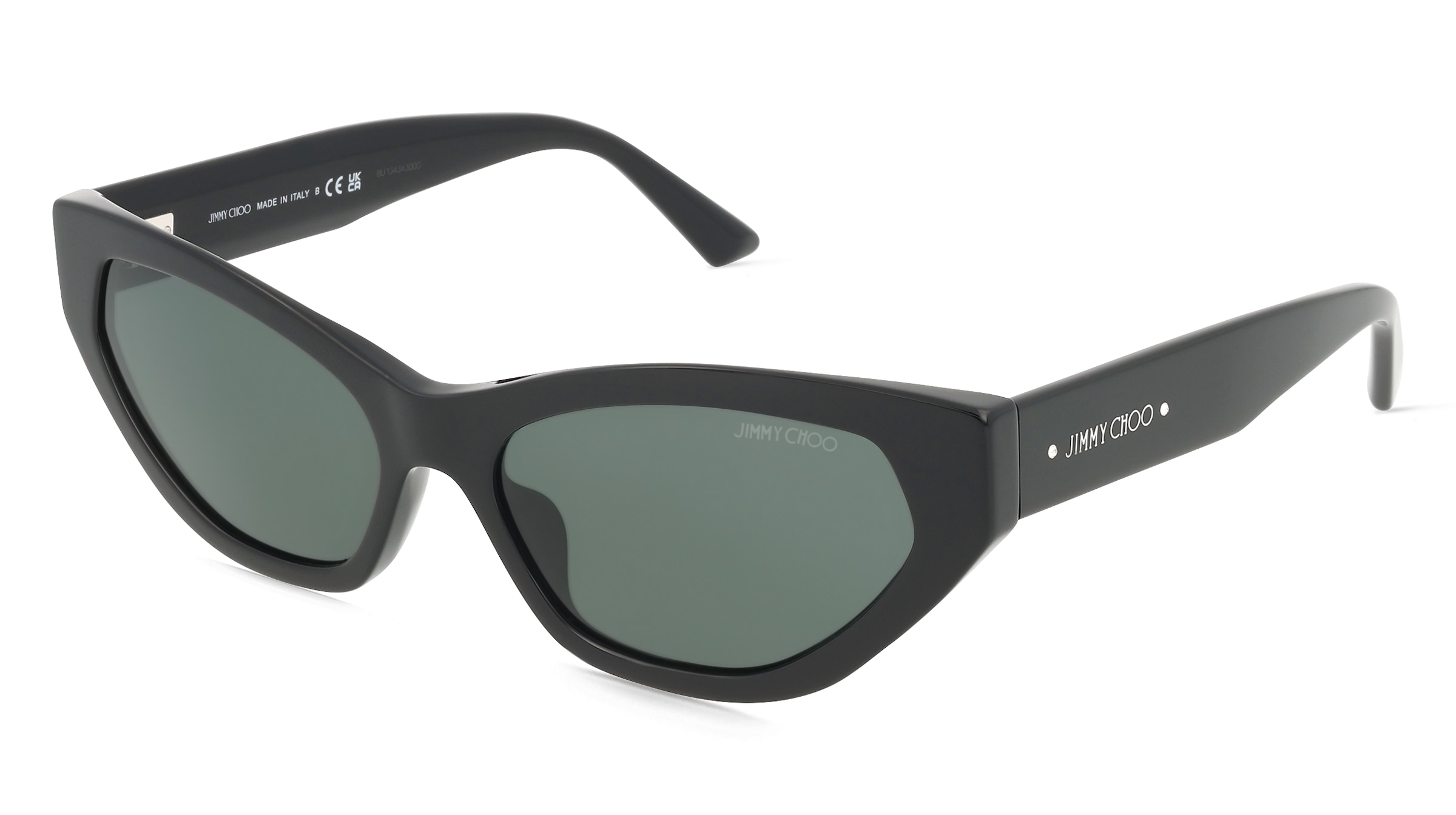 Jimmy Choo JC5022B Damen-Sonnenbrille Vollrand Cat Eye Acetat-Gestell, Schwarz