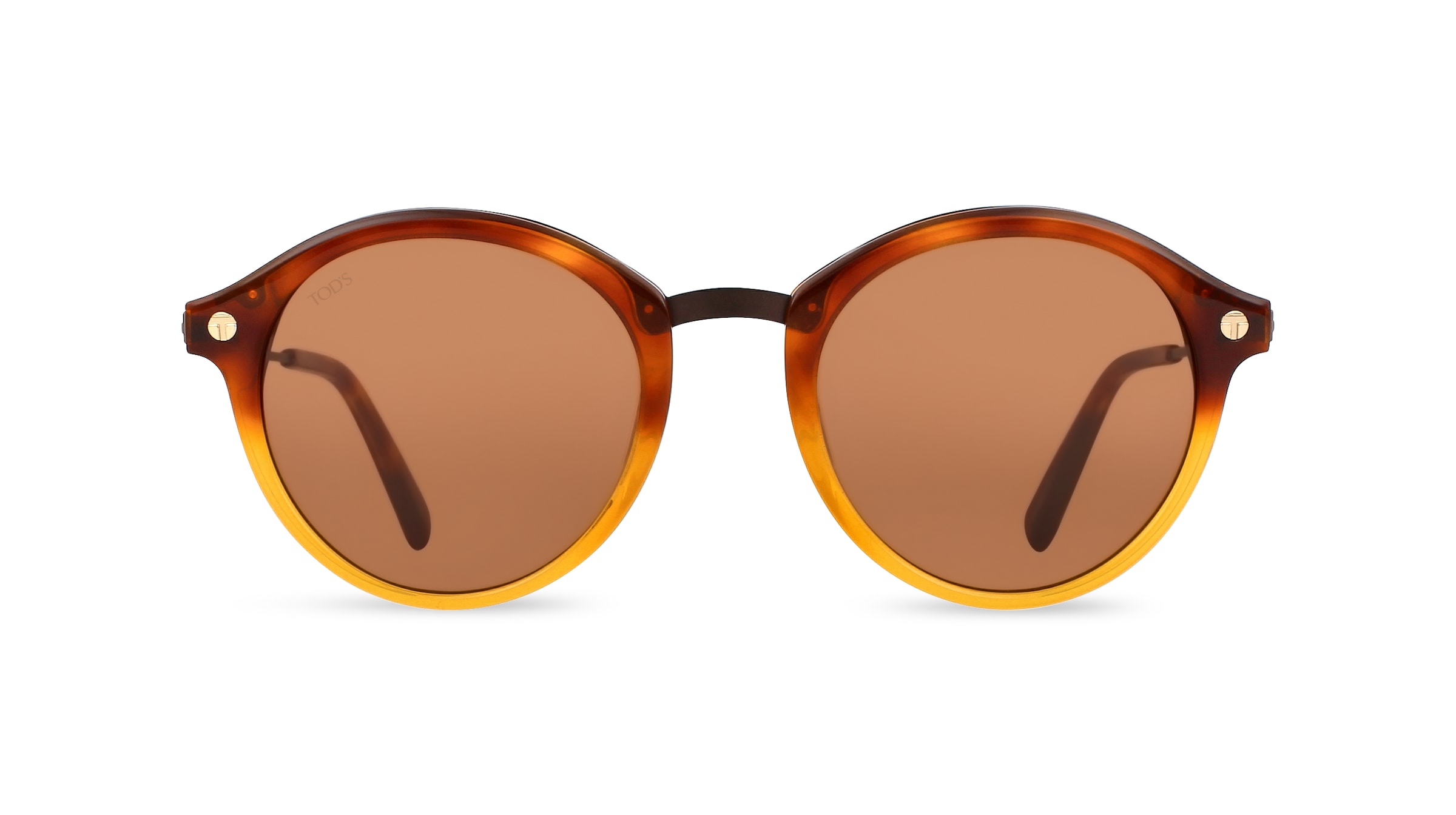 Tod's TO0305 Unisex-Sonnenbrille Vollrand Rund Kunststoff-Gestell, braun