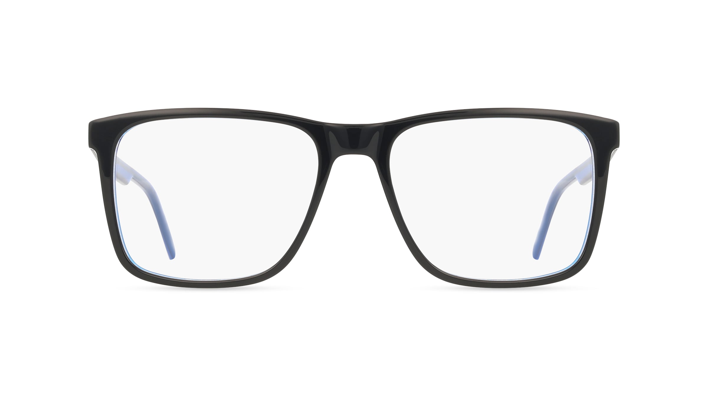 Hugo HG1386 Herren-Brille inkl. Gläser Vollrand Eckig Acetat-Gestell 55/17/145, Schwarz
