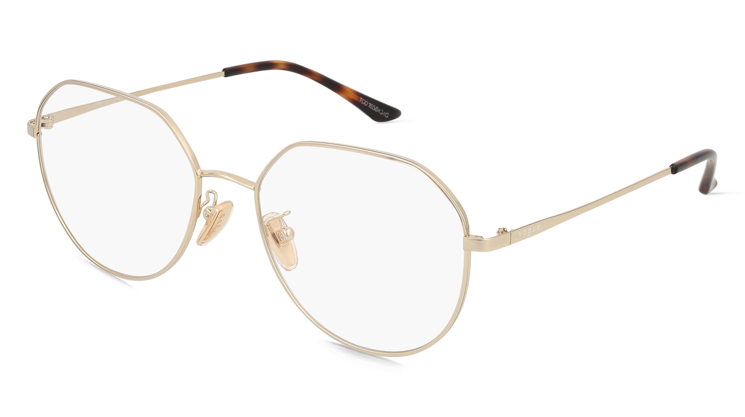 Vogue 0VO4301D Damen-Brille inkl. Gläser Vollrand Quadratisch Metall-Gestell 55/18/145, Gold