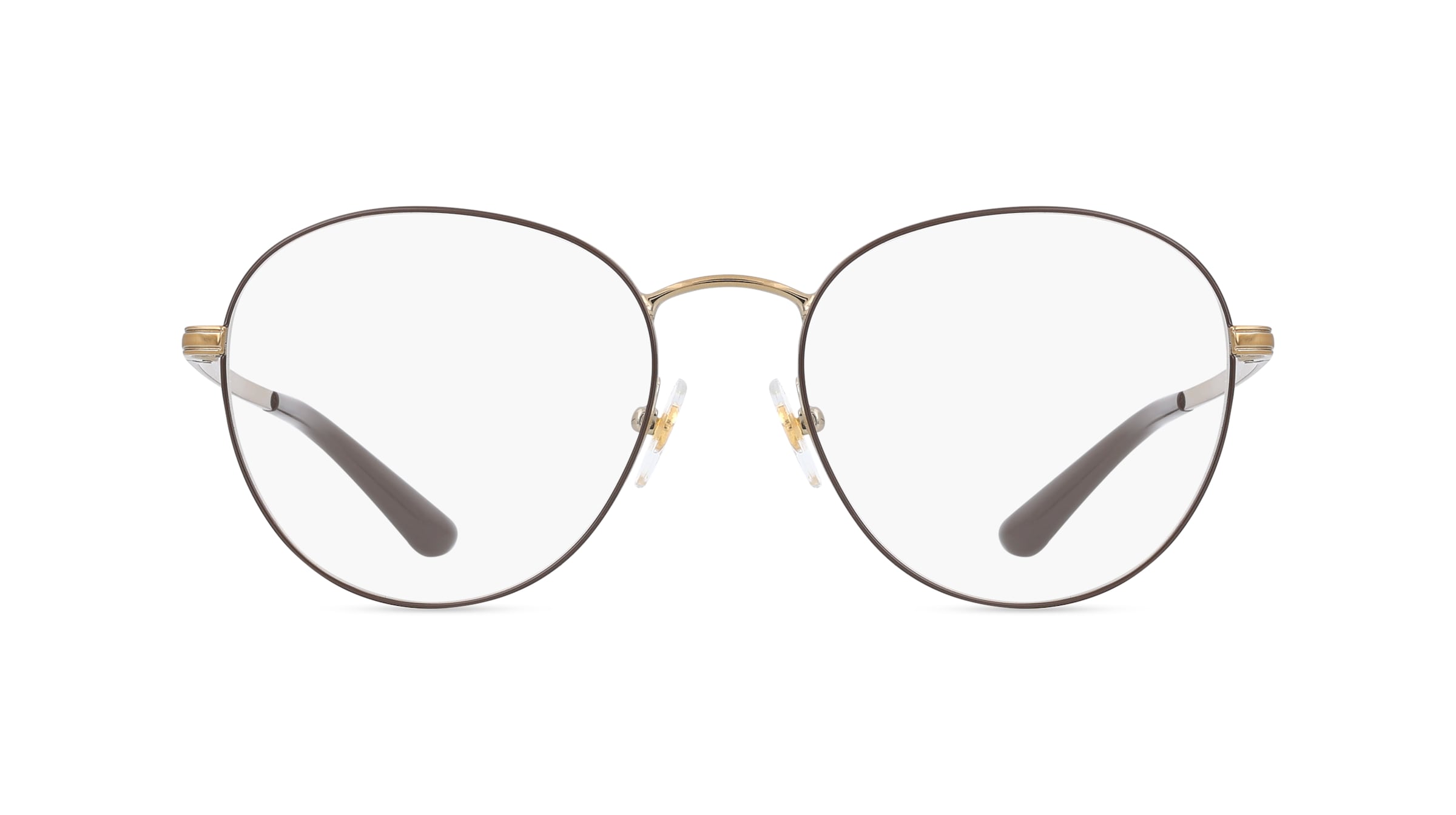 Vogue VO4024 Damen-Brille inkl. Gläser Vollrand Rund Metall-Gestell 52mm/18mm/135mm, gold