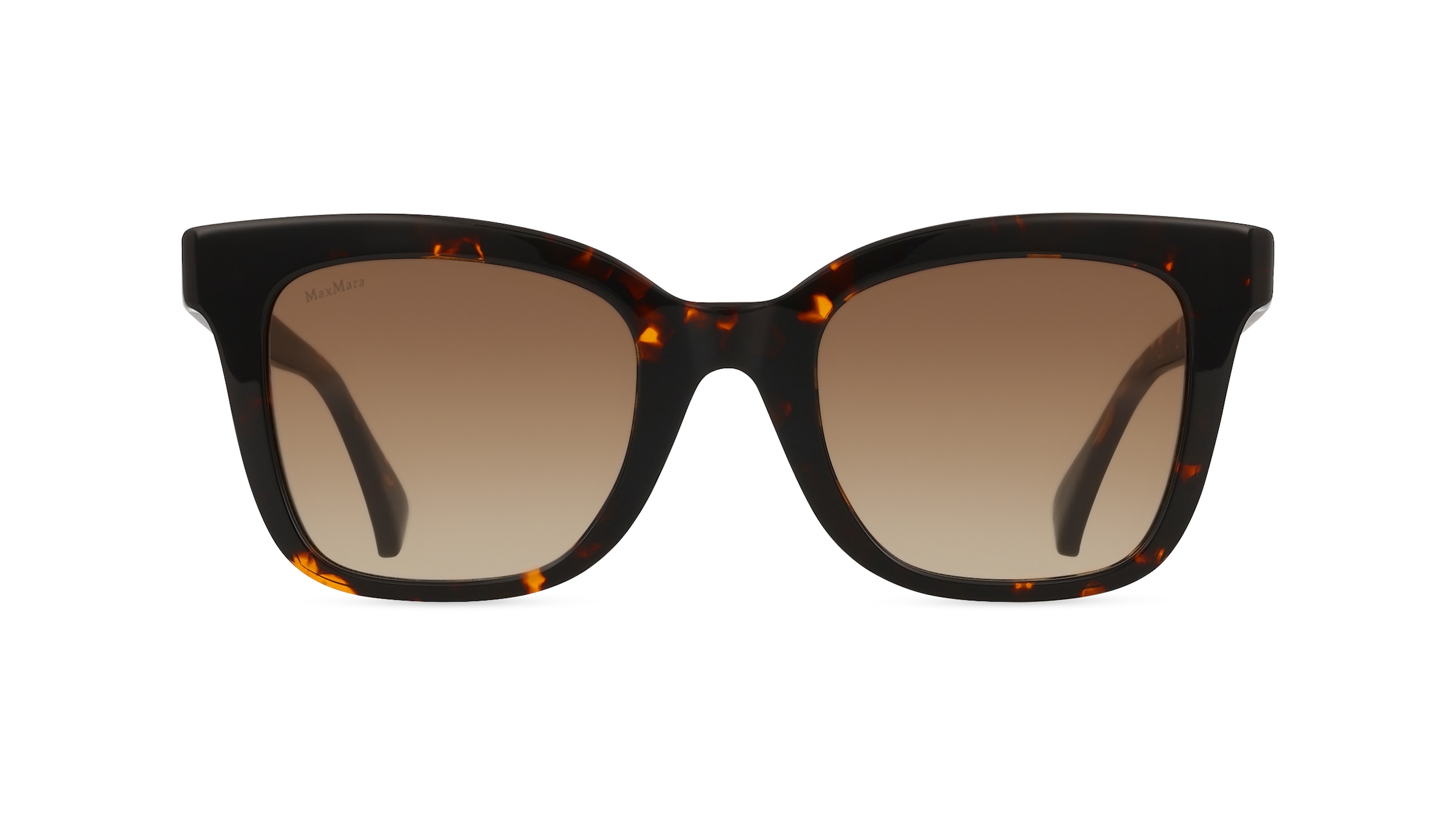 Max Mara MM0067 Damen-Sonnenbrille Vollrand Eckig Acetat-Gestell, braun