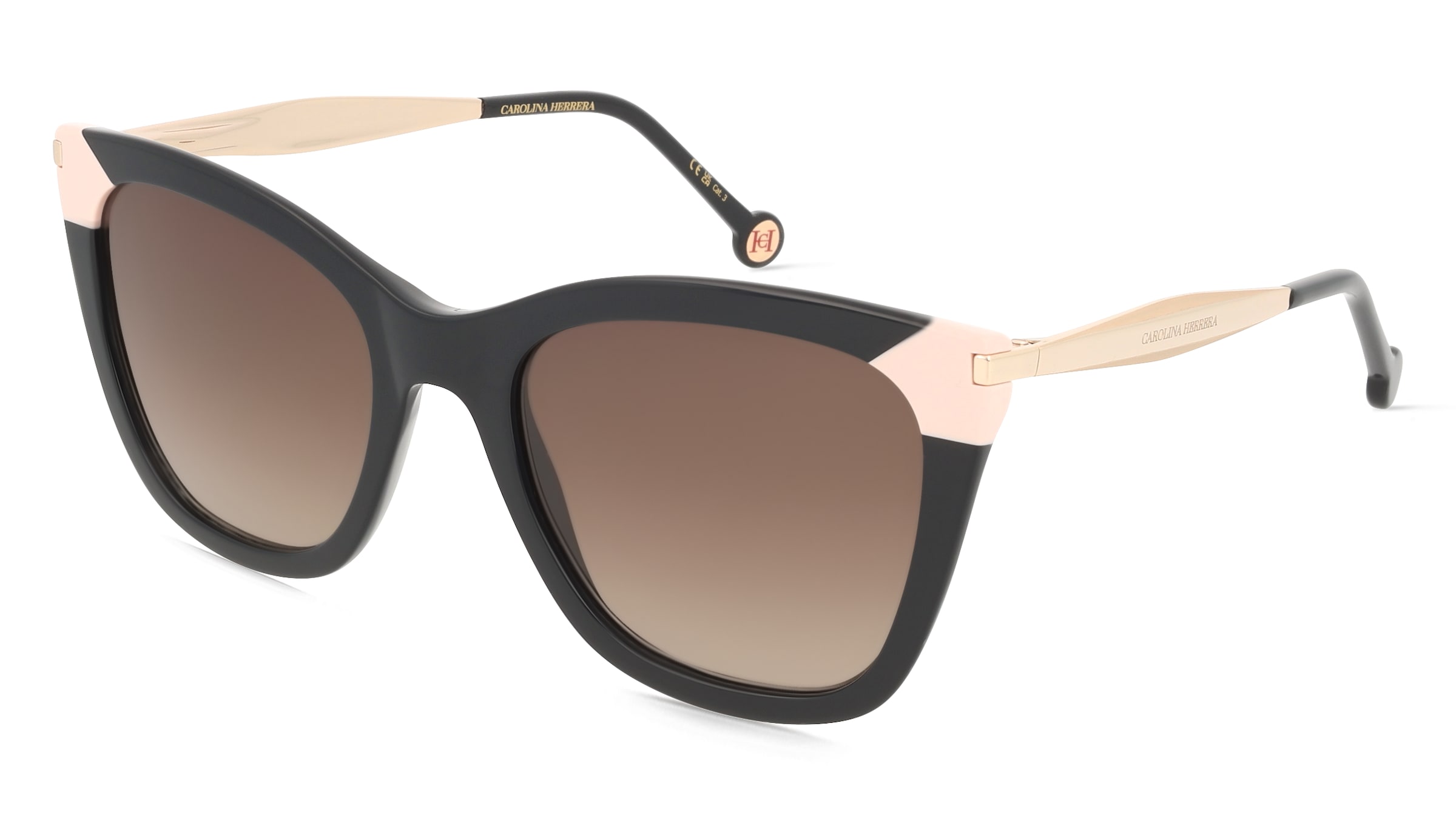 Carolina Herrera HER 0307/S Damen-Sonnenbrille Vollrand Panto Acetat-Gestell, Schwarz
