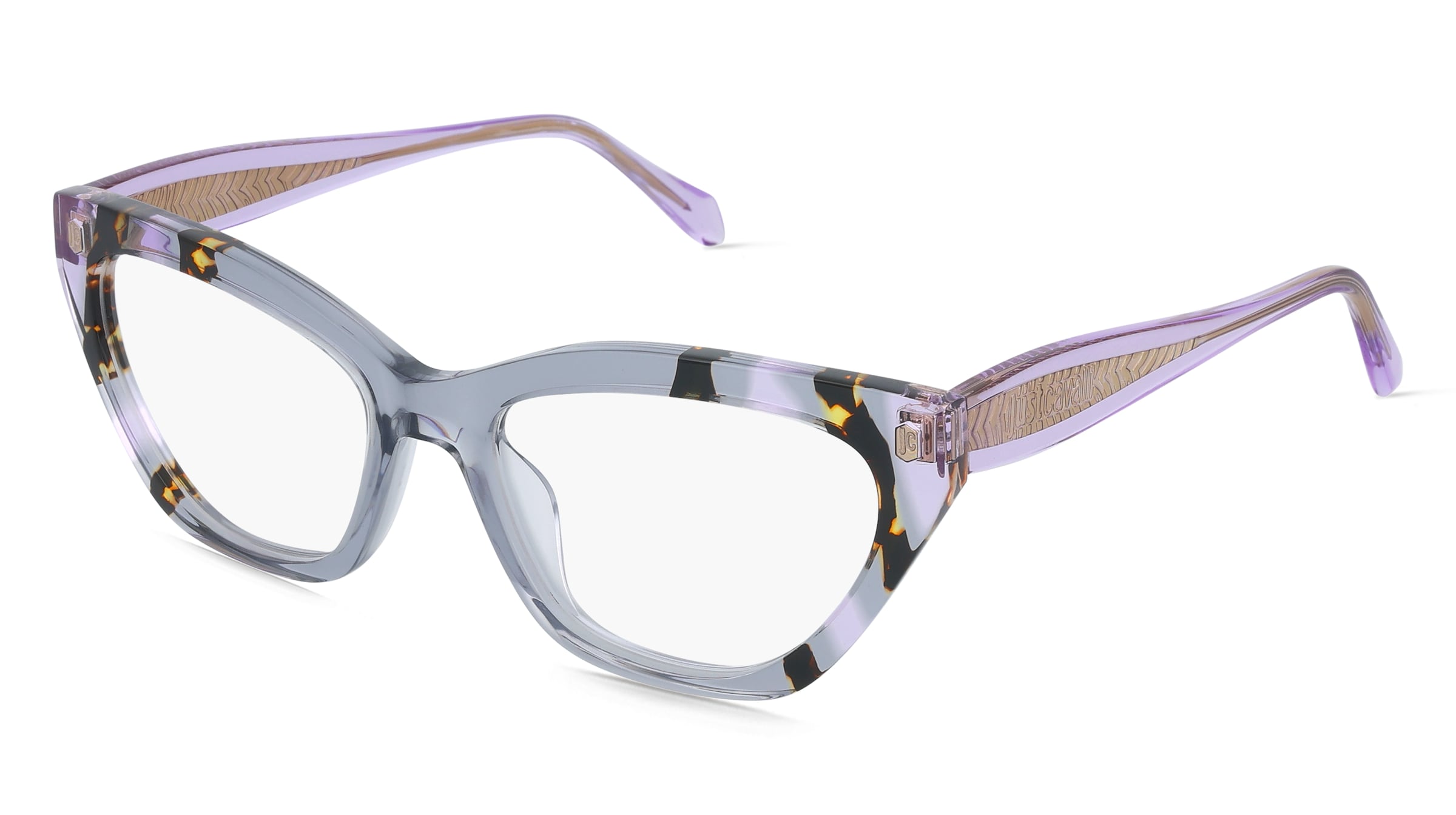 Just Cavalli VJC184V Damen-Brille inkl. Gläser Vollrand Cat Eye Kunststoff-Gestell 54/18/140, Grau