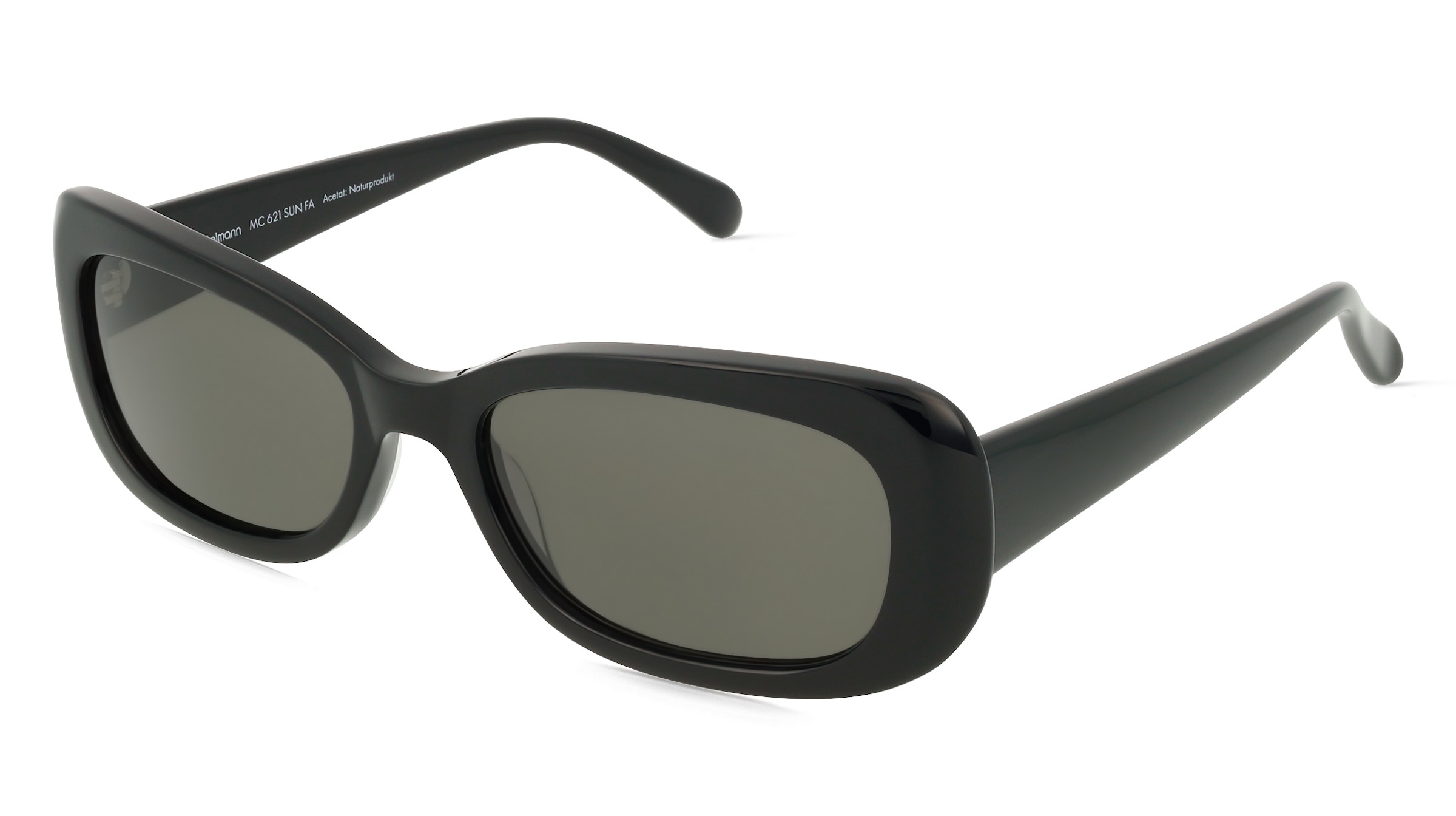 Fielmann MC 621 SUN FA LIZ Damen-Sonnenbrille Vollrand Oval Acetat Extrudiert-Gestell, Schwarz