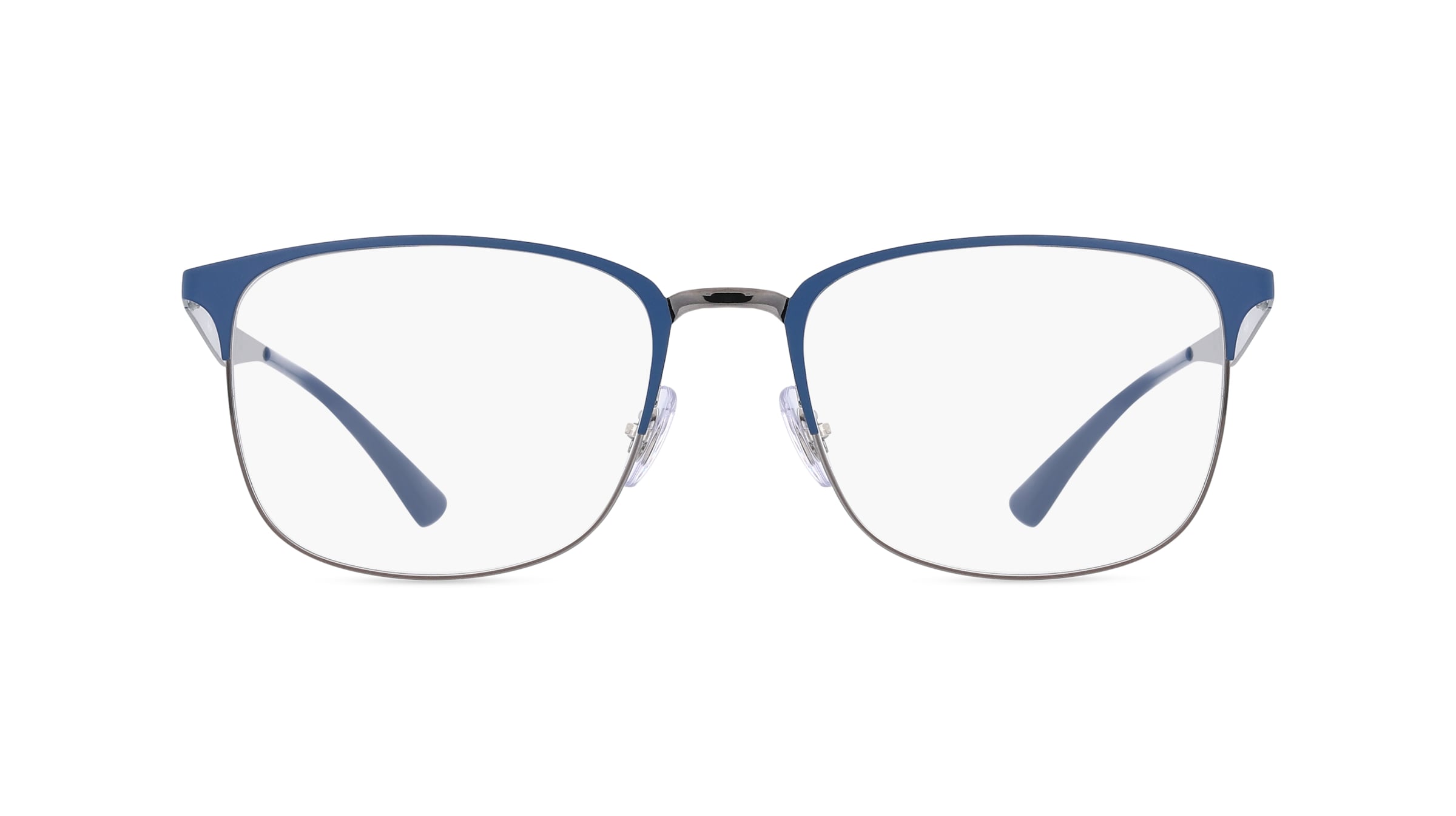 Ray-Ban RX6421 Unisex-Brille inkl. Gläser Nylor Eckig Metall-Gestell 54mm/18mm/145mm, blau