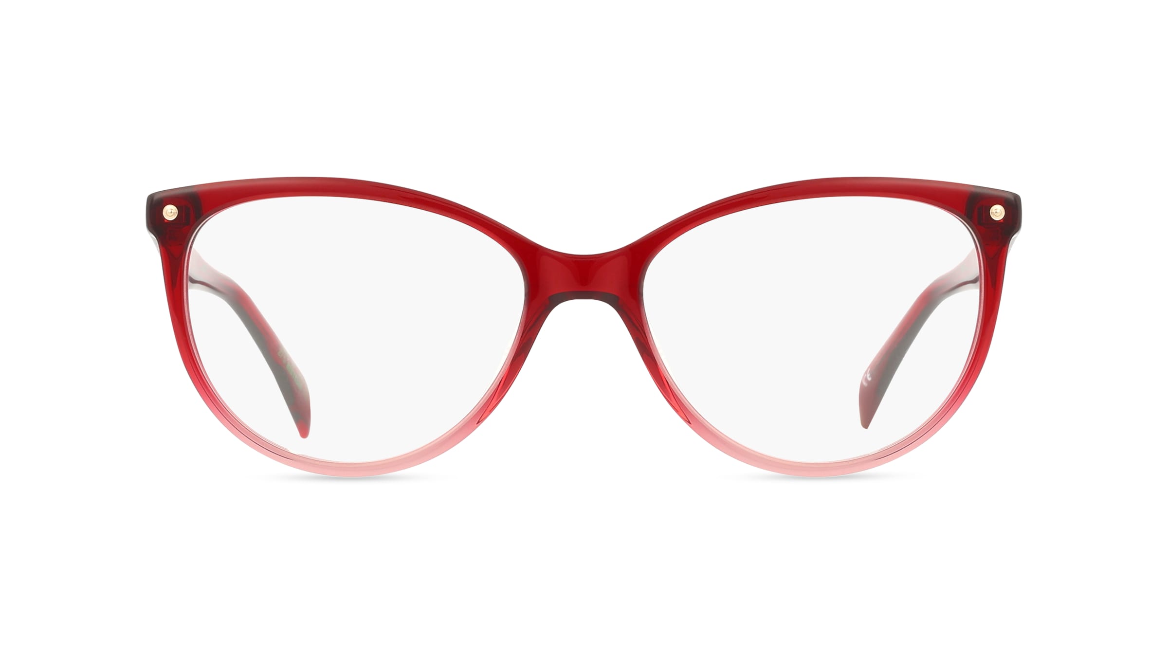 Levi’s LV 5068 Damen-Brille inkl. Gläser Vollrand Cateye Acetat-Gestell 41mm/16mm/140mm, rot